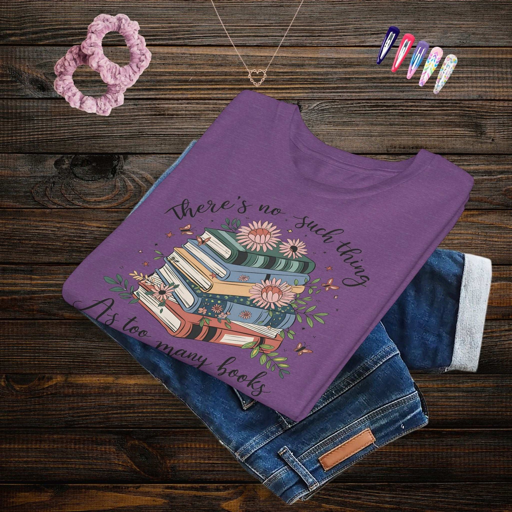 Floral Bookish Youth T-shirt - Fairy Dust Tee Shop