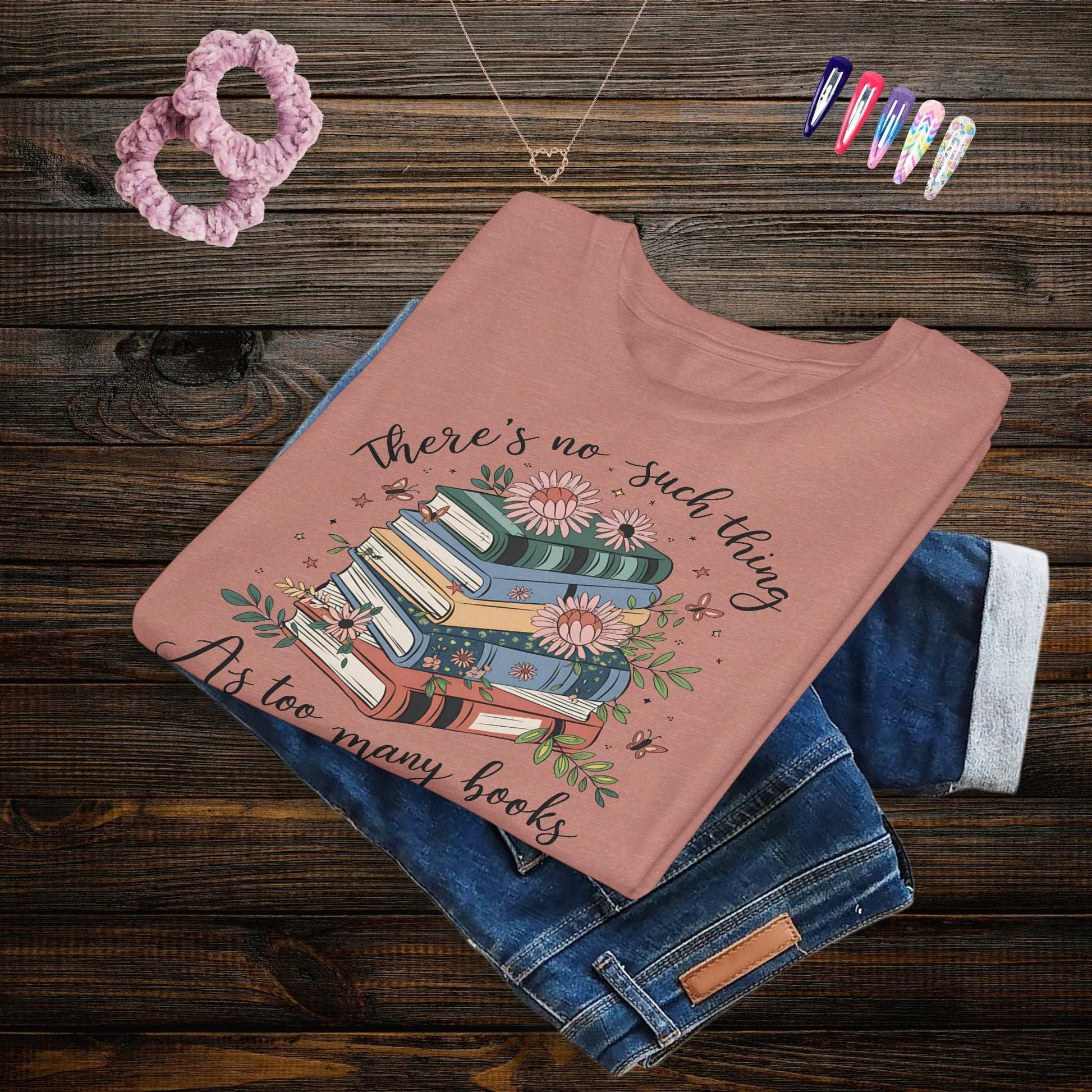 Floral Bookish Youth T-shirt - Fairy Dust Tee Shop