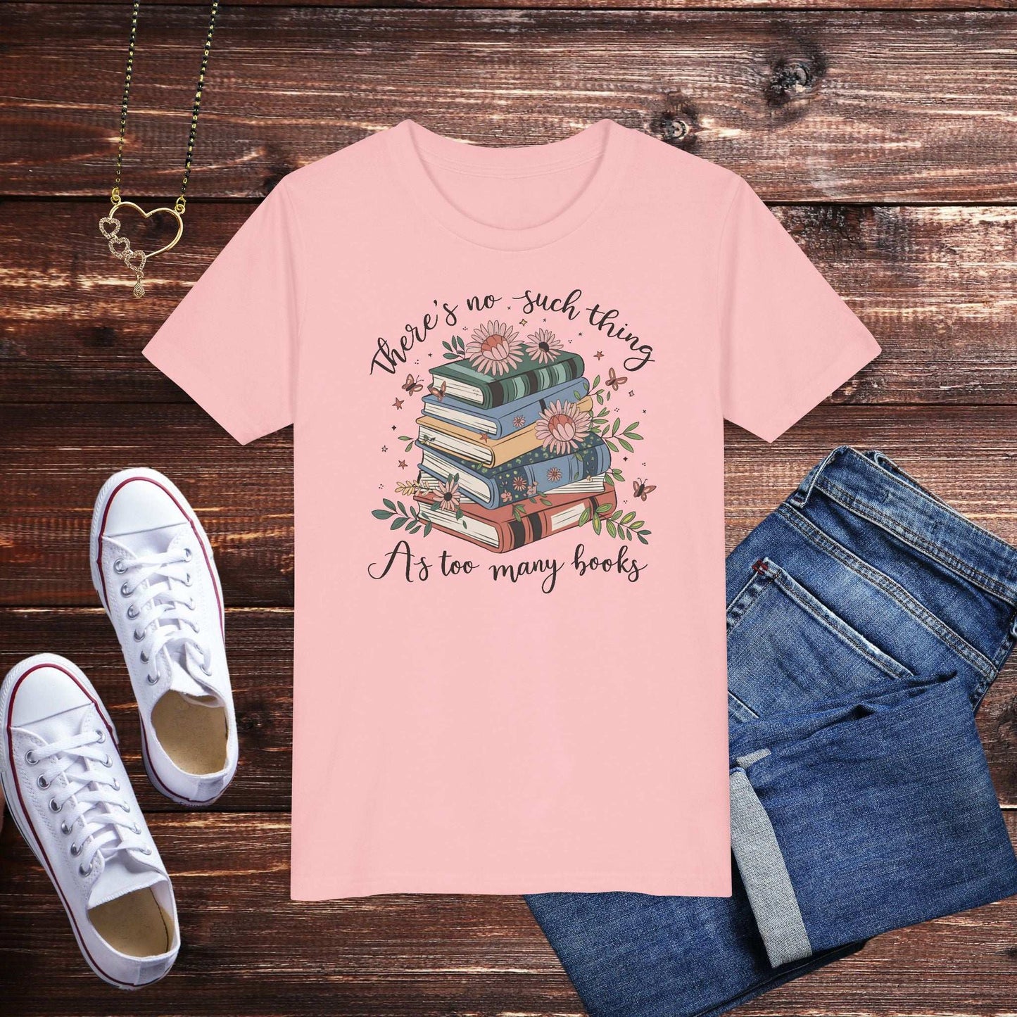 Floral Bookish Youth T-shirt - Fairy Dust Tee Shop