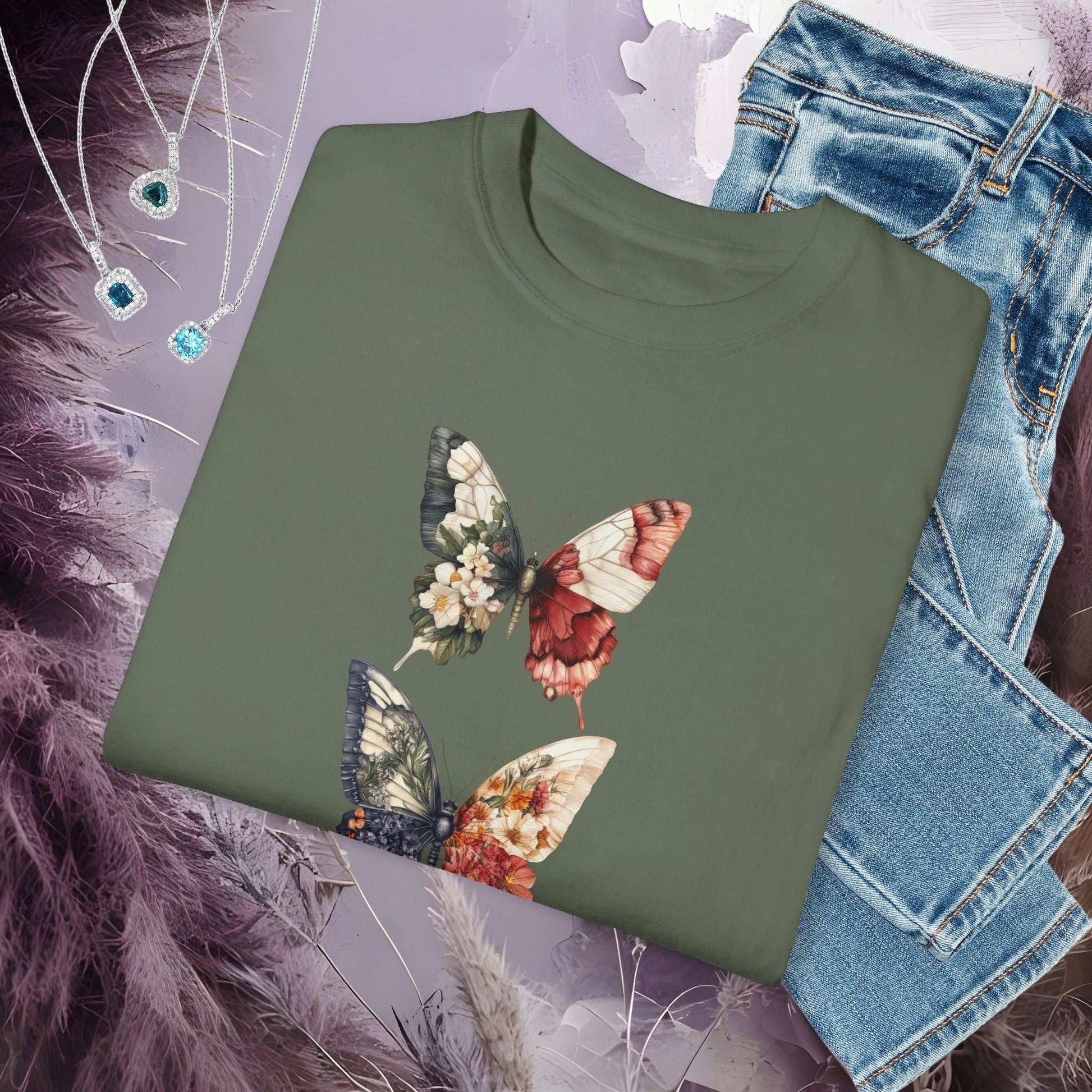 Floral Butterfly T-Shirt