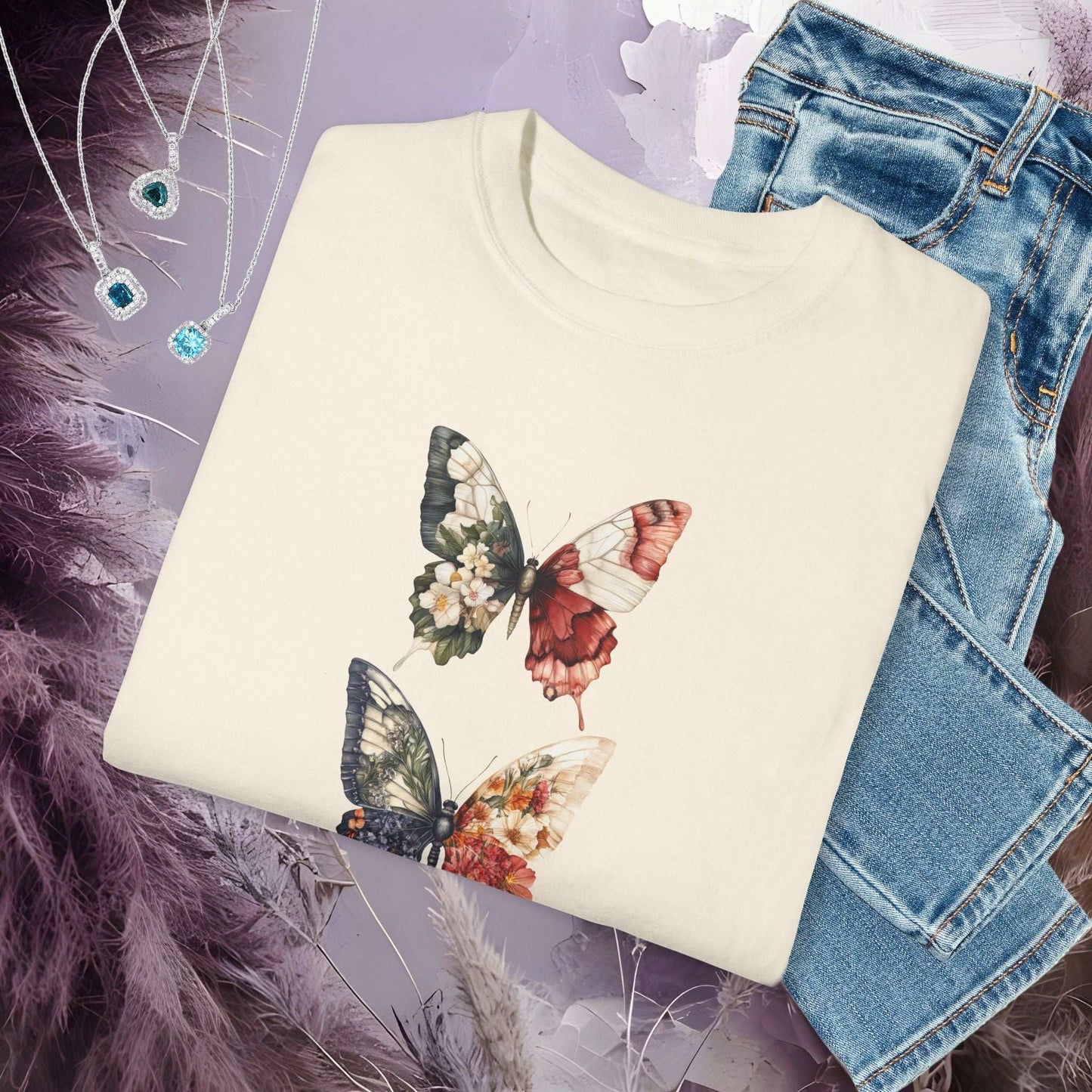 Floral Butterfly T-Shirt