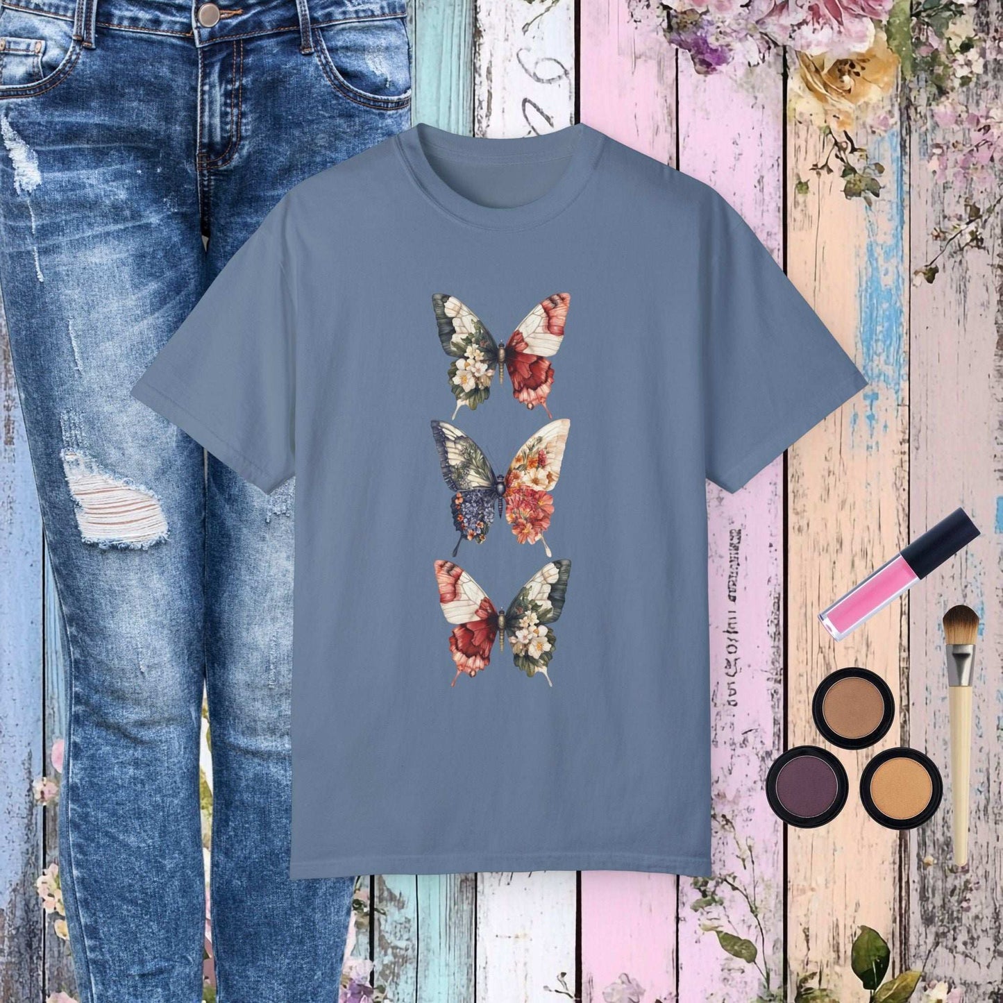 Floral Butterfly T-Shirt - Fairy Dust Tee Shop