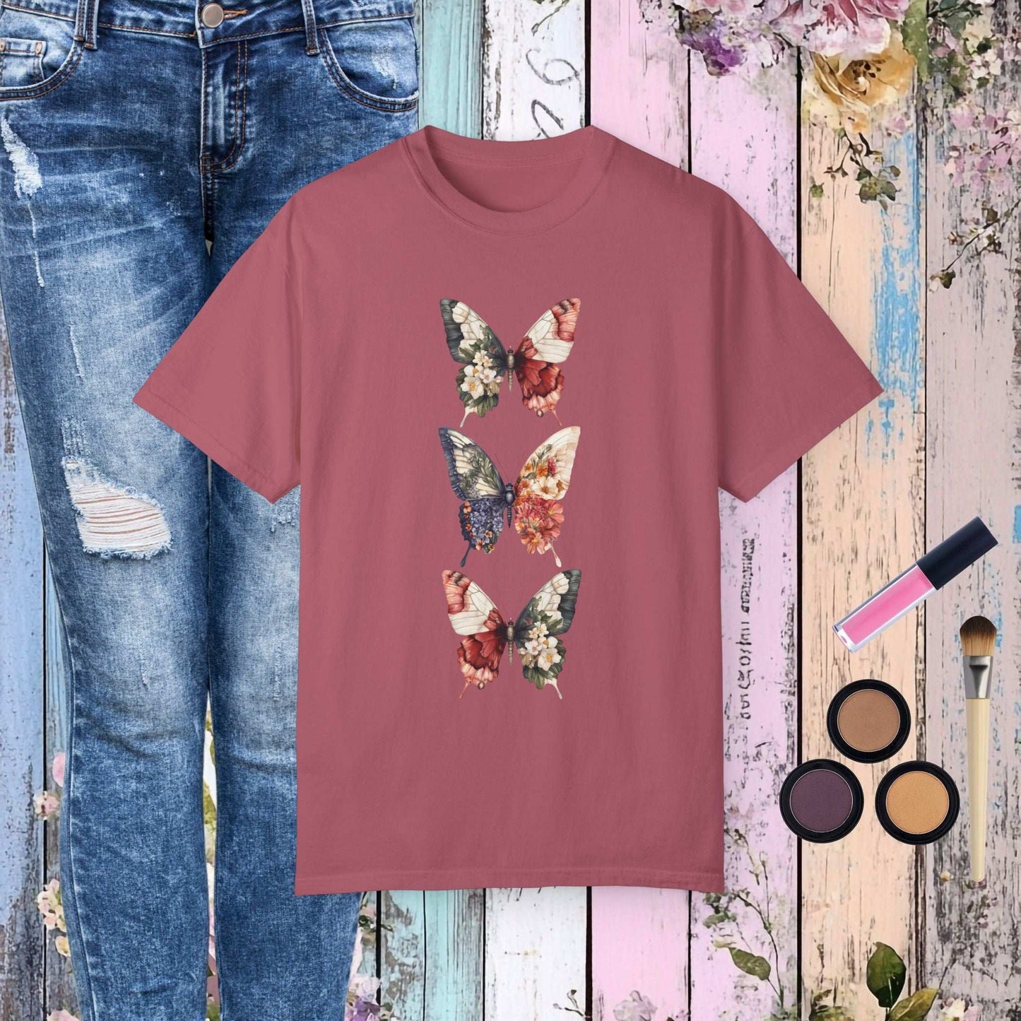 Floral Butterfly T-Shirt - Fairy Dust Tee Shop