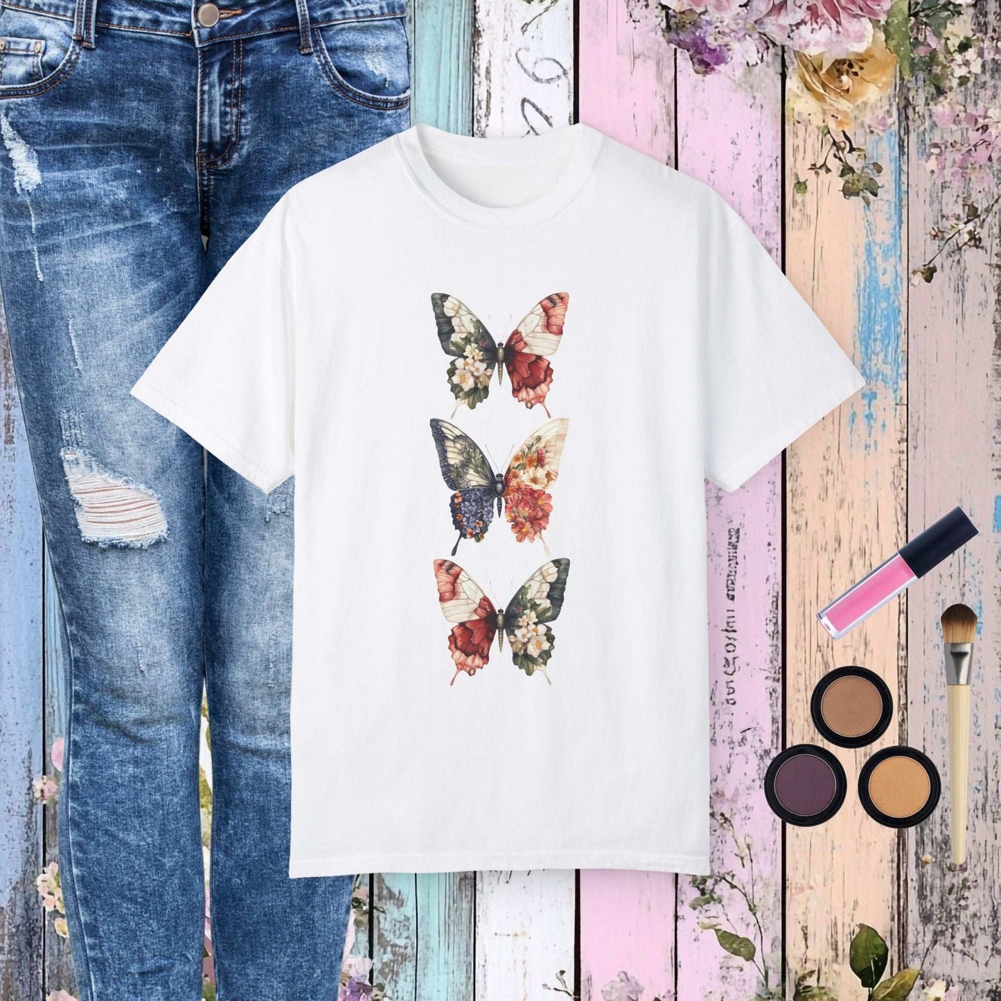 Floral Butterfly T-Shirt - Fairy Dust Tee Shop