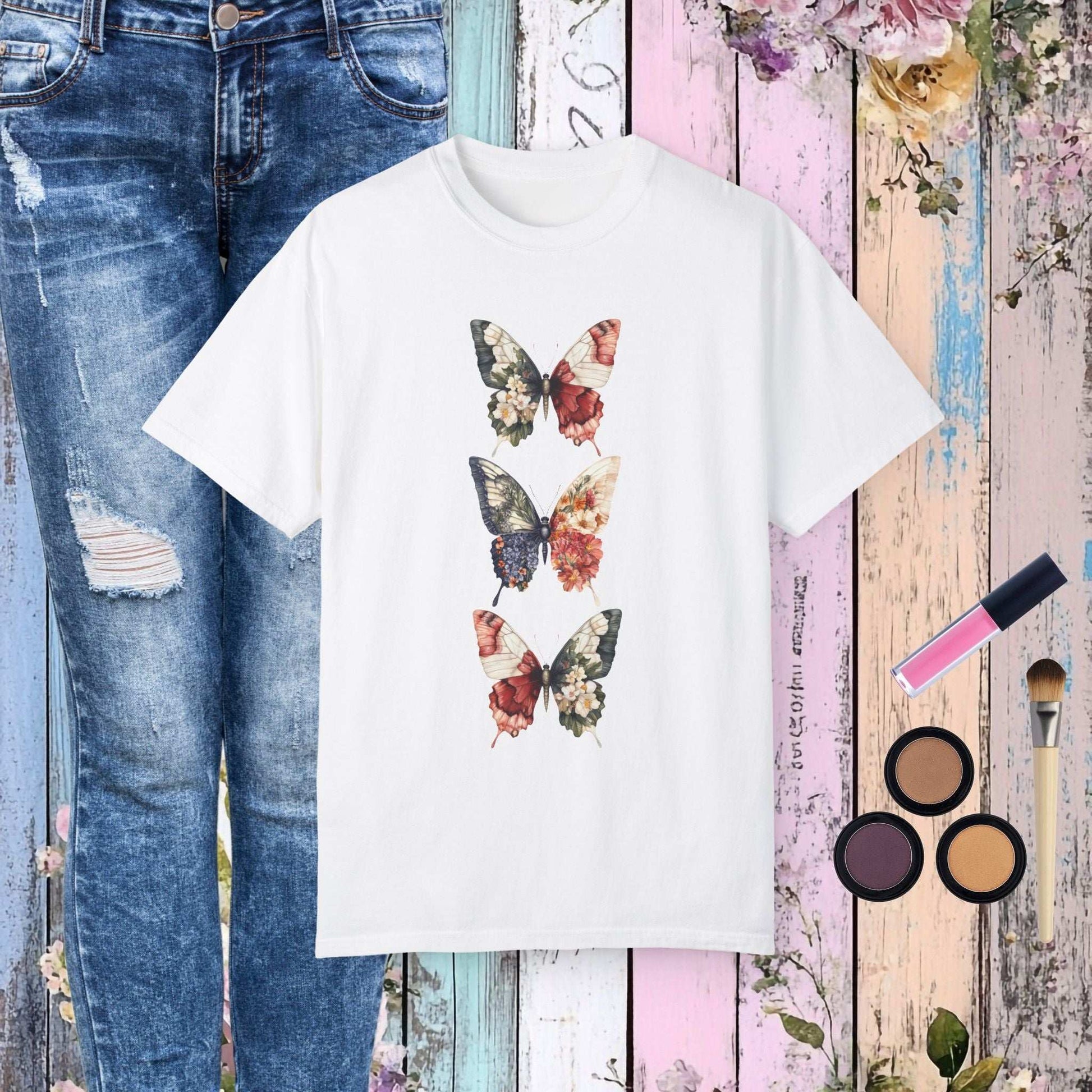 Floral Butterfly T-Shirt - Fairy Dust Tee Shop