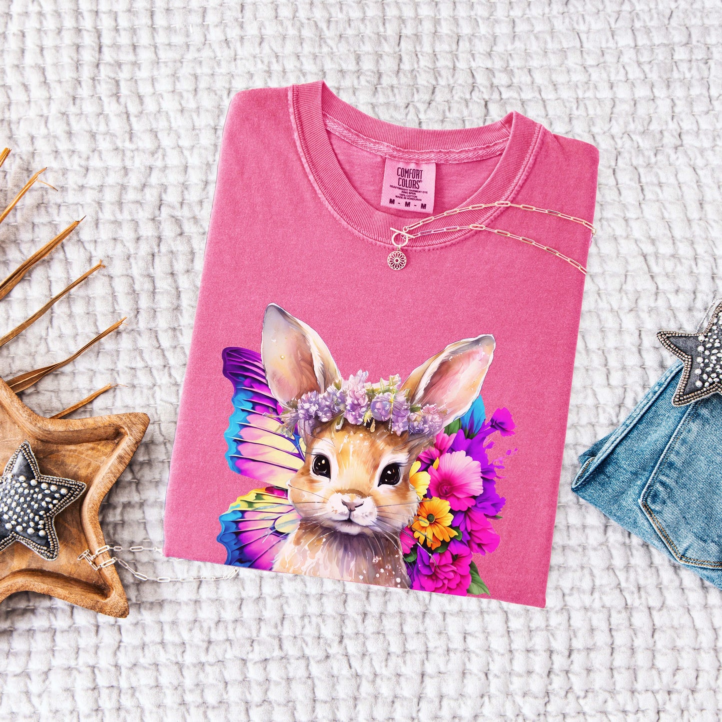 Floral Rabbit T-shirt - T-Shirt