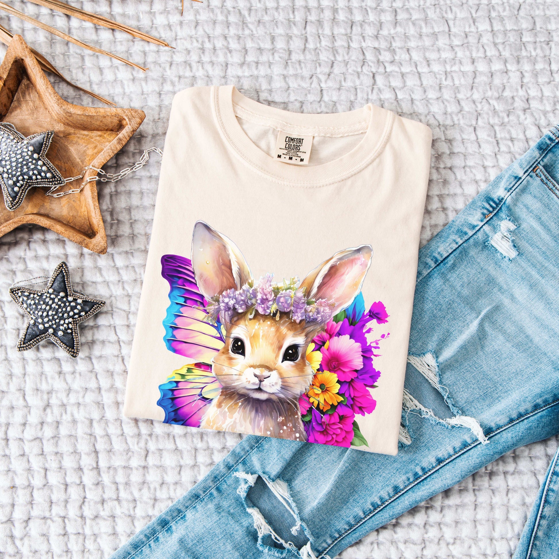 Floral Rabbit T-shirt - T-Shirt