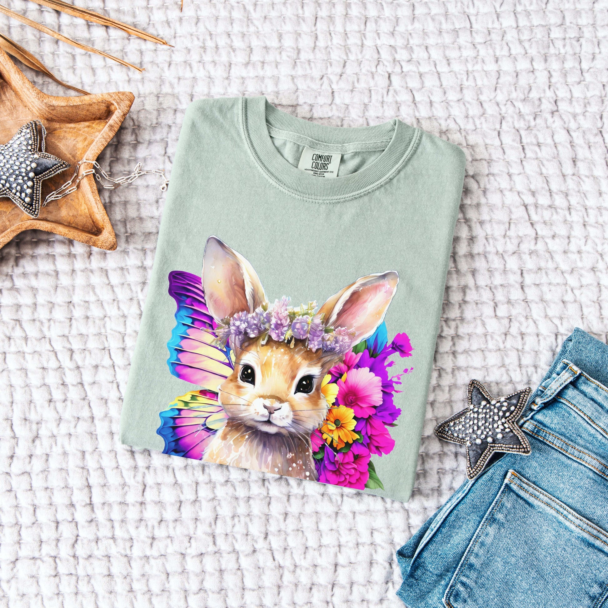 Floral Rabbit T-shirt - T-Shirt