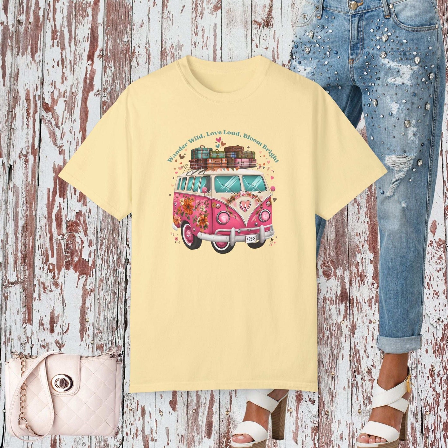 Floral Van T-Shirt - Banana / S - T-Shirt
