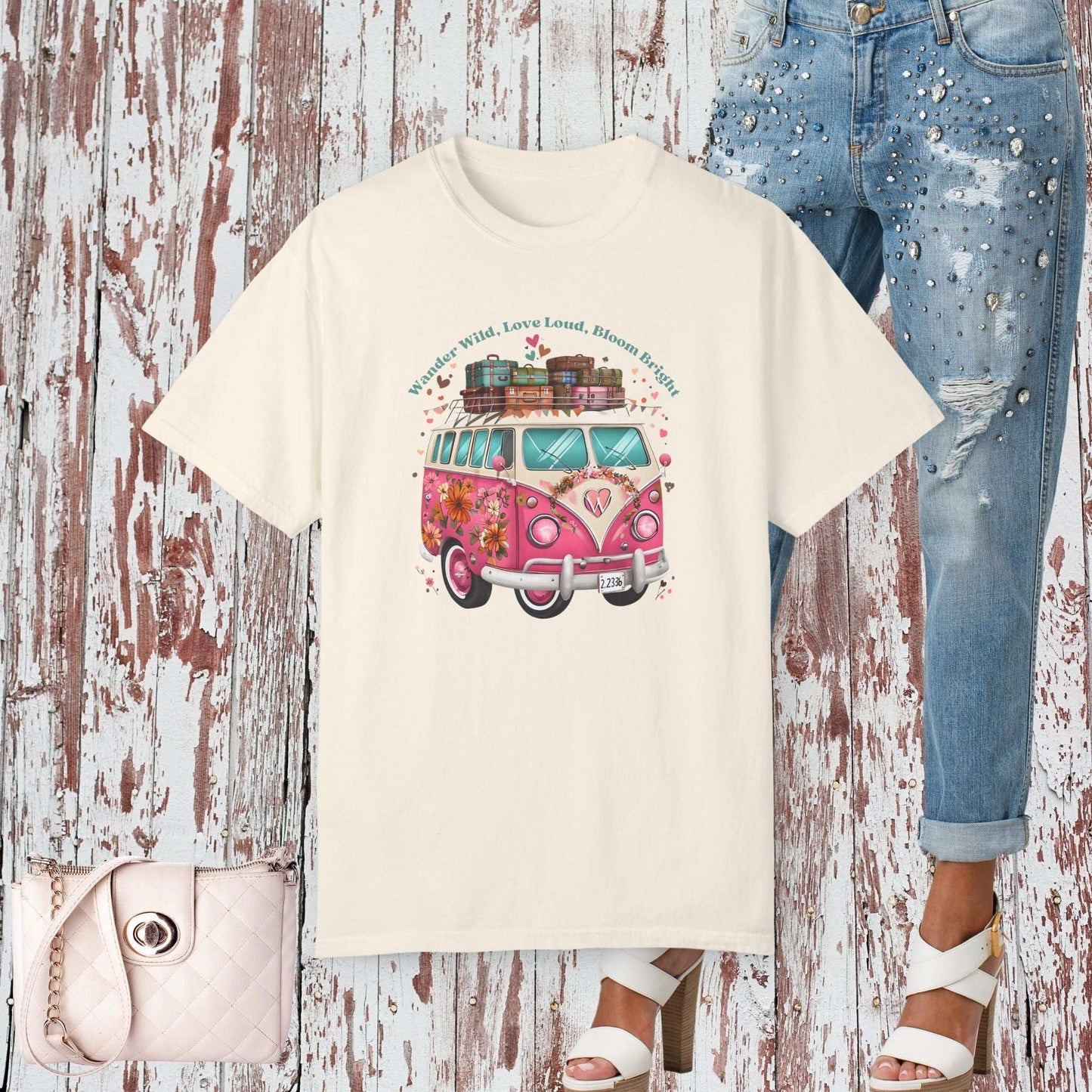 Floral Van T-Shirt - Ivory / S - T-Shirt