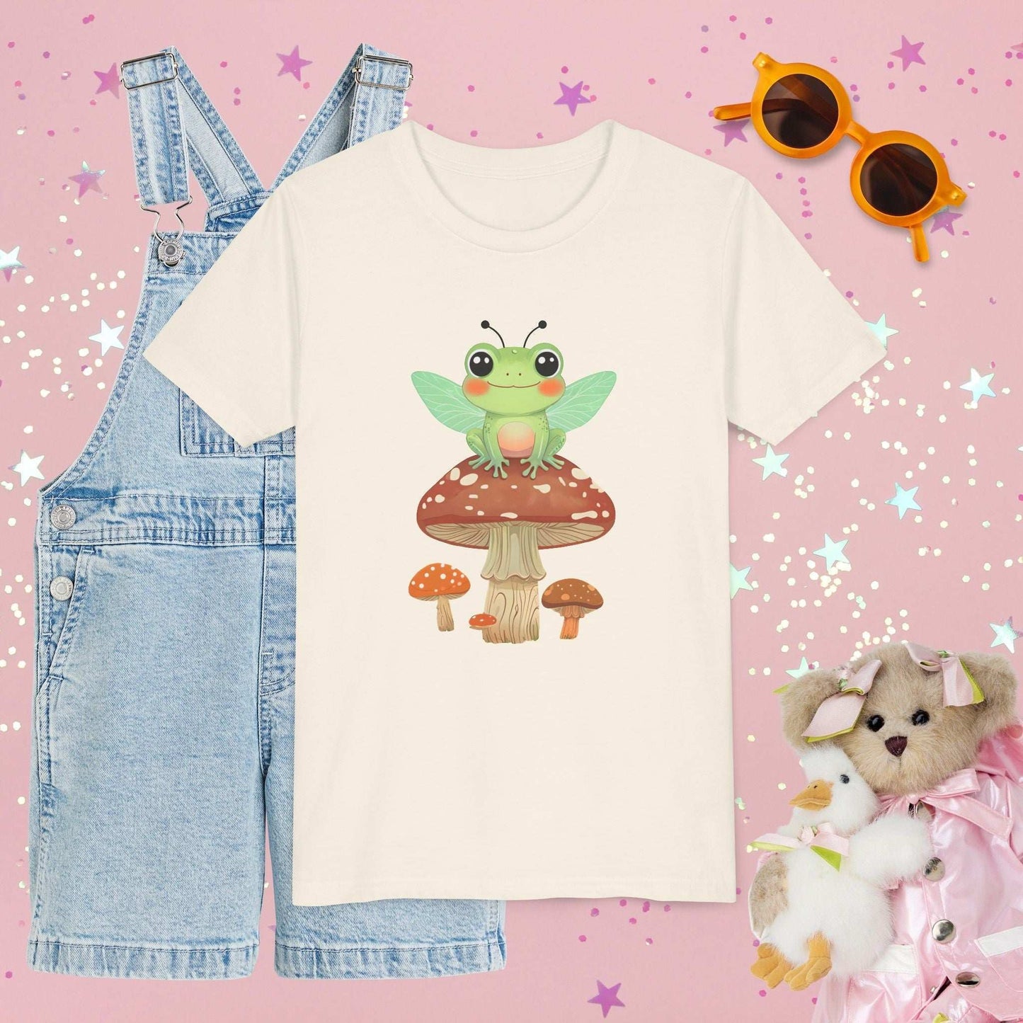 Frog Fairy T-shirt - S / Natural - Kids clothes