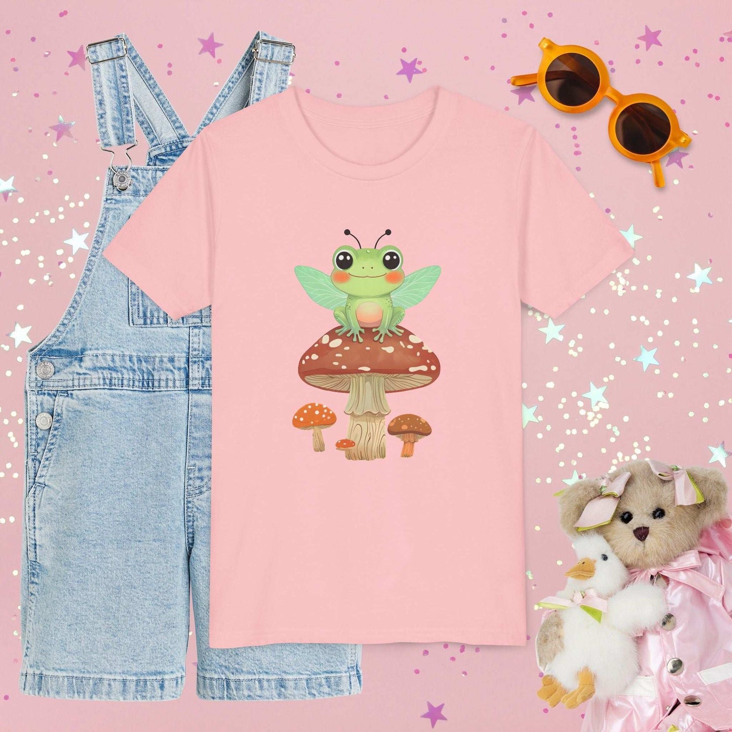 Frog Fairy T-shirt - S / Pink - Kids clothes