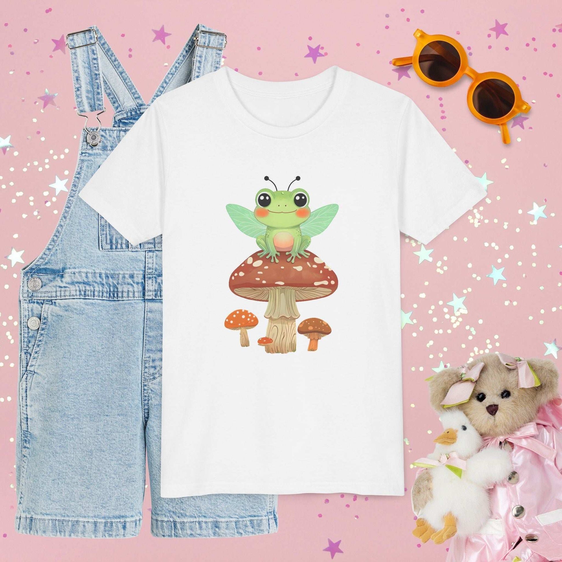 Frog Fairy T-shirt - S / White - Kids clothes
