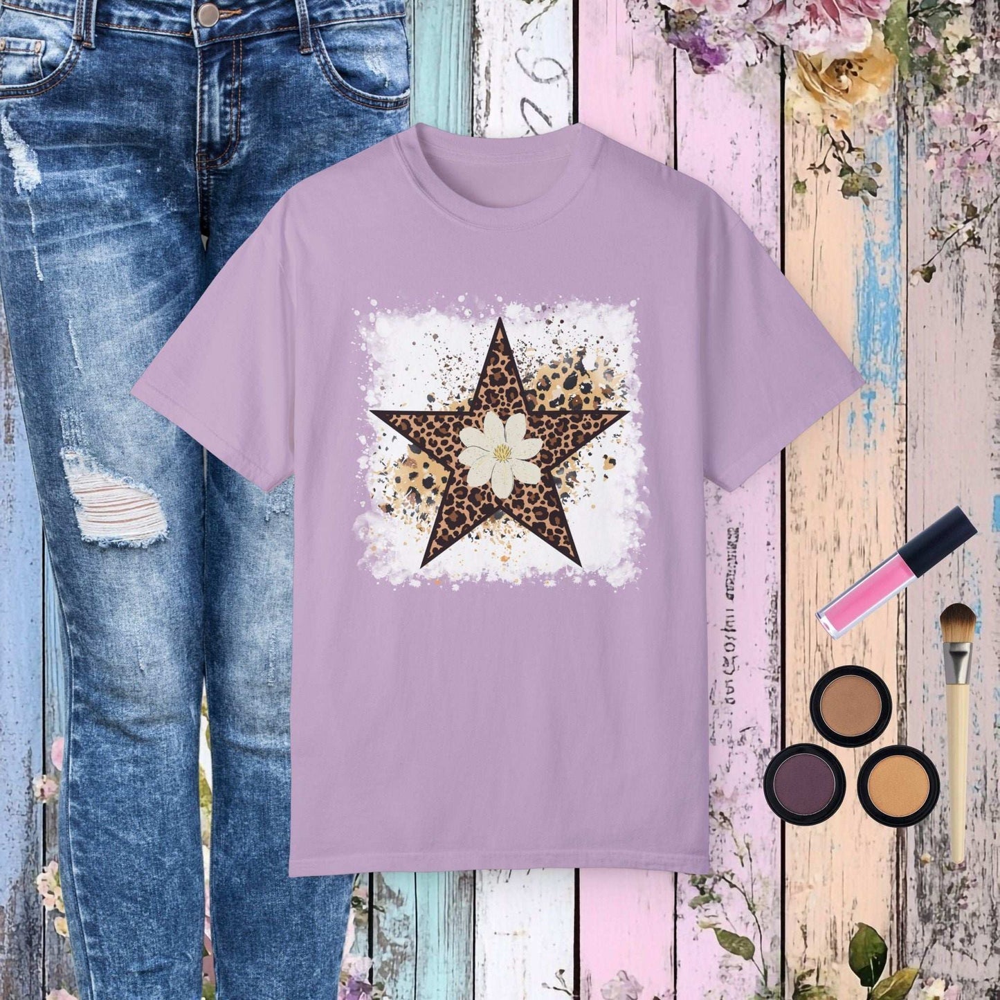 Leopard Star T-Shirt - Orchid / S - T-Shirt