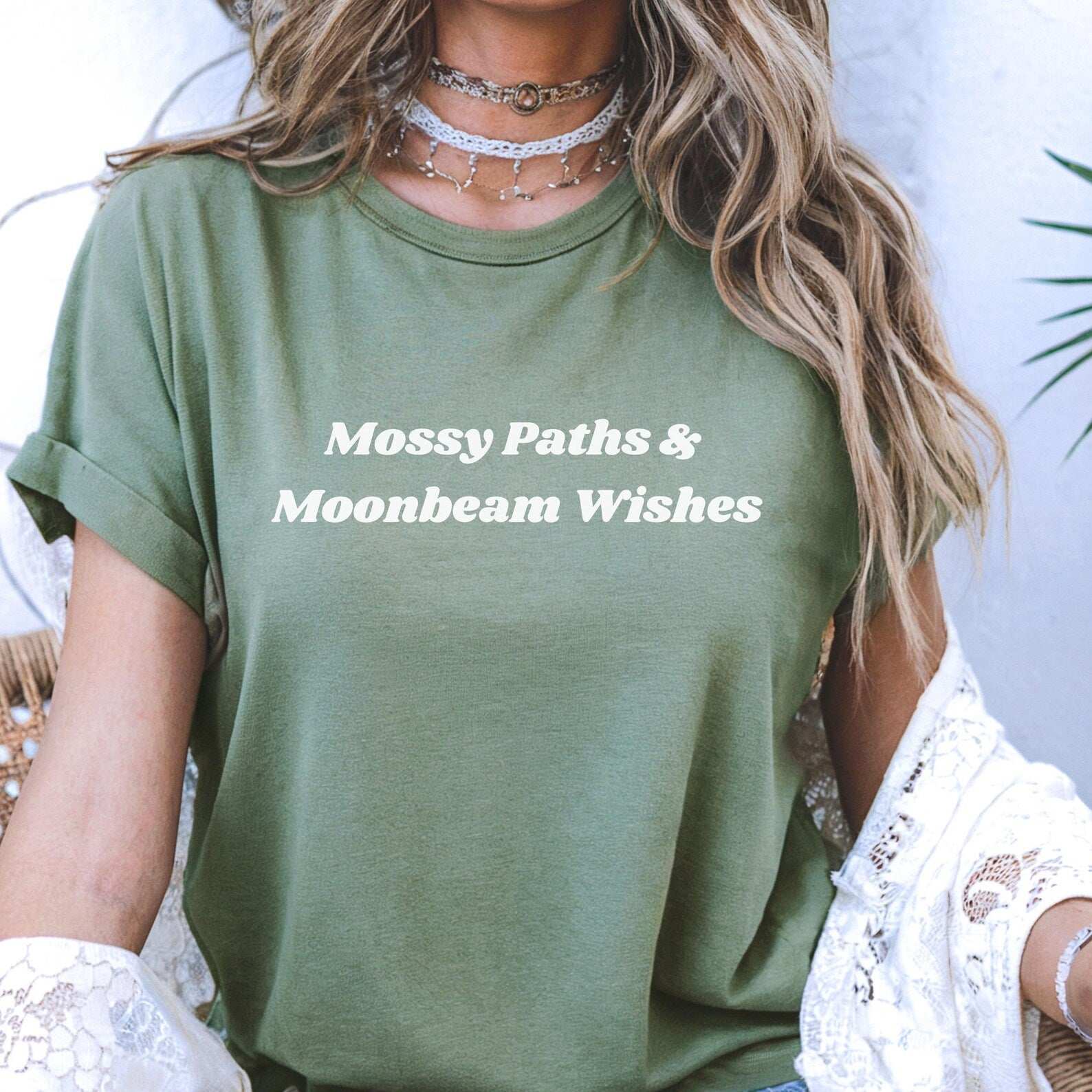 Mossy Paths & Moonbeam Wishes T-shirt - Fairy Dust Tee Shop