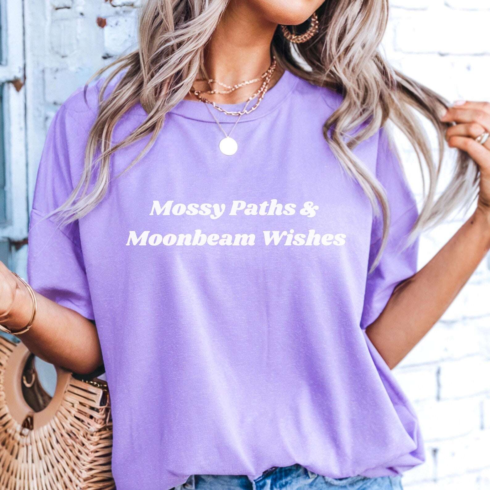 Mossy Paths & Moonbeam Wishes T-shirt - Fairy Dust Tee Shop