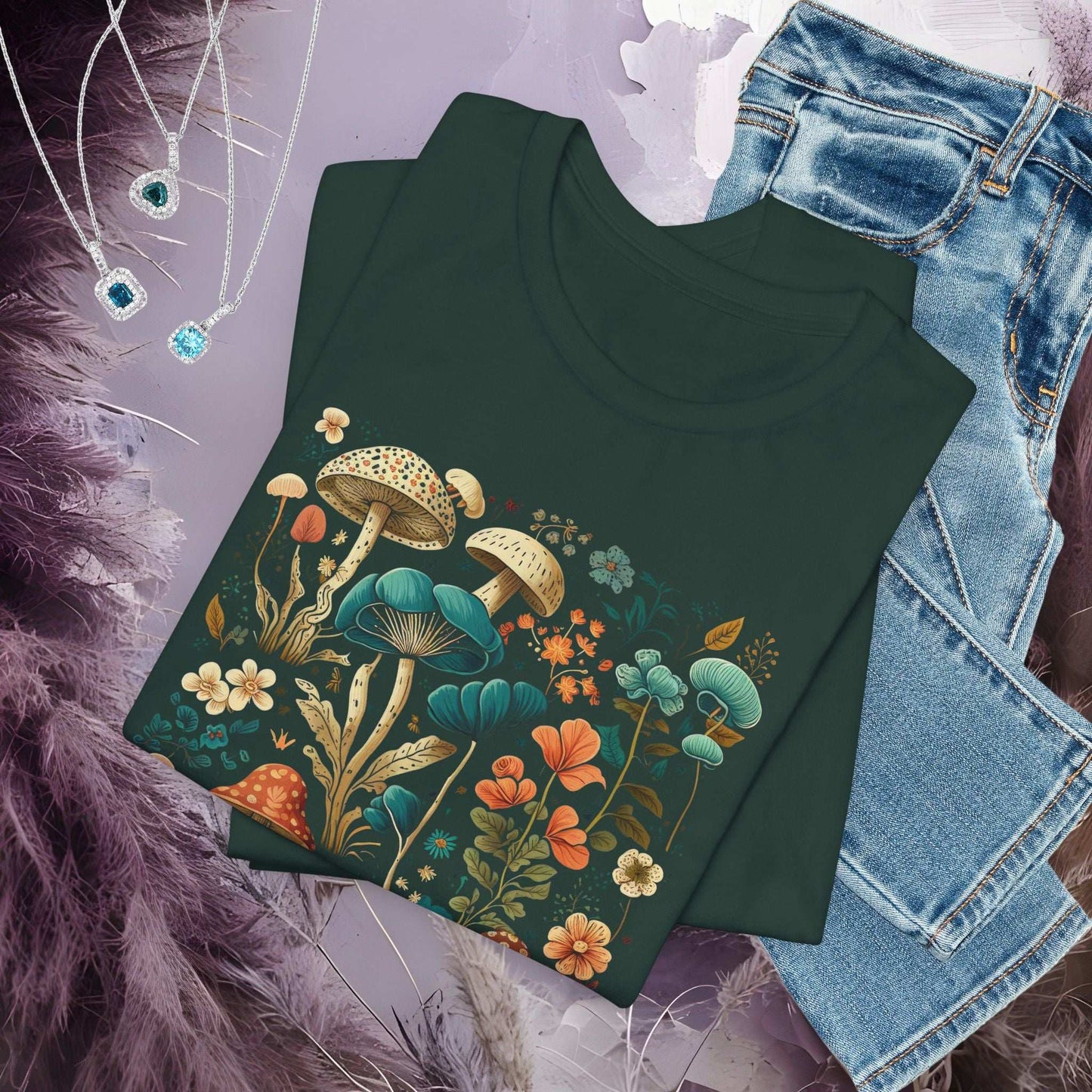 Mushroom Garden T-shirt - Fairy Dust Tee Shop