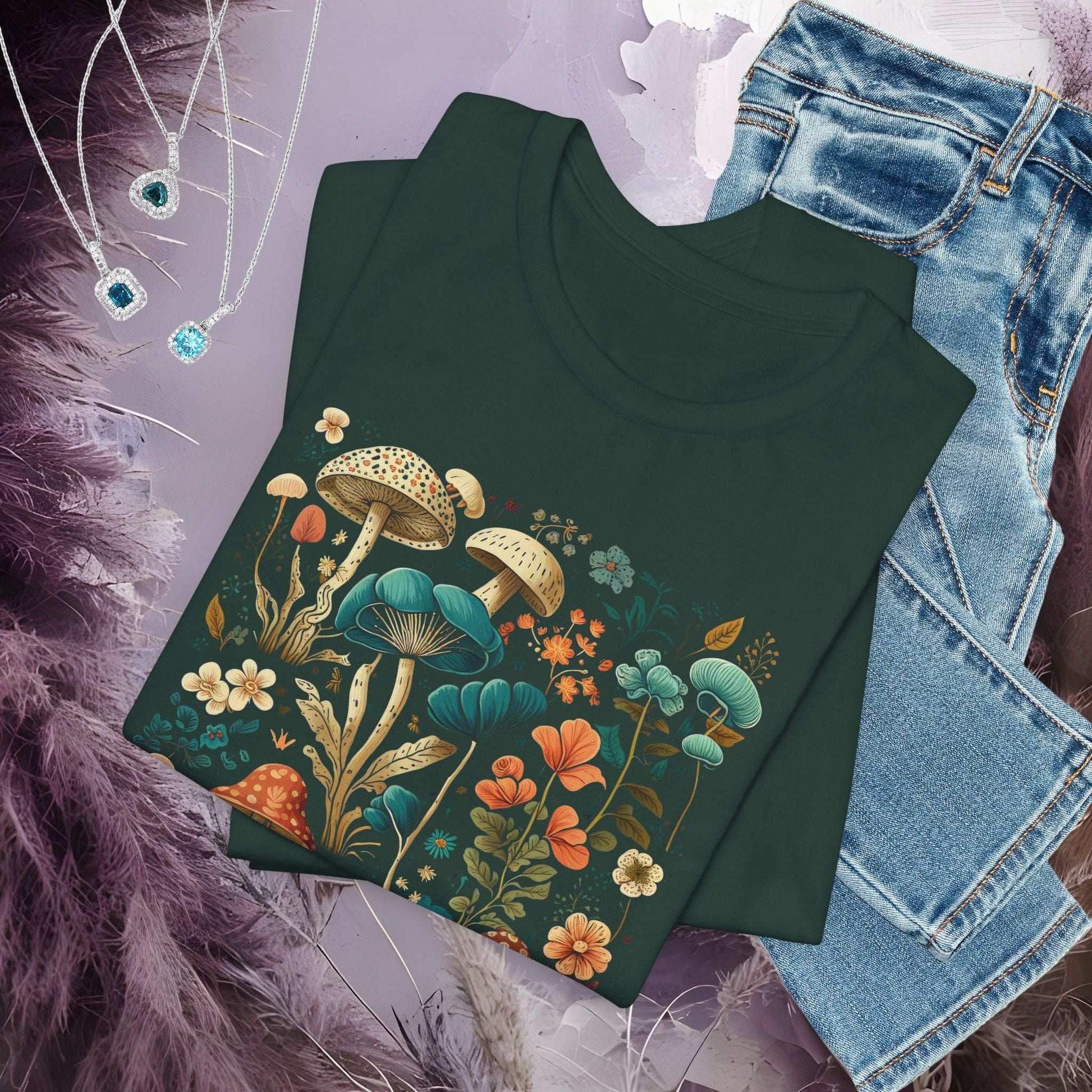 Mushroom Garden T-shirt - Fairy Dust Tee Shop