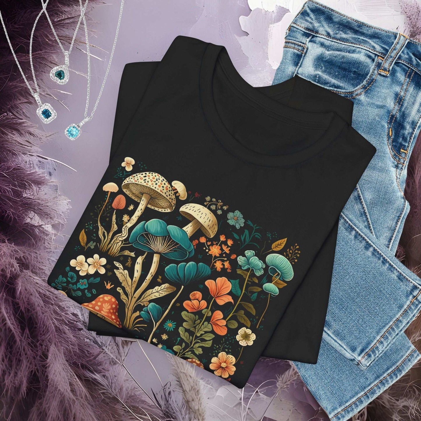 Mushroom Garden T-shirt - Fairy Dust Tee Shop