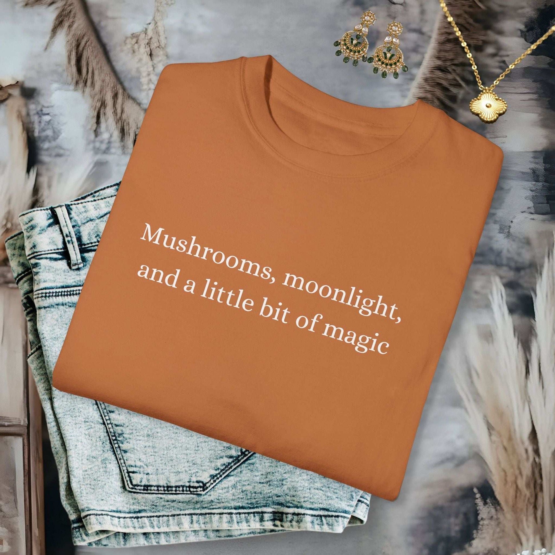 Mushrooms Moonlight T-Shirt - Fairy Dust Tee Shop