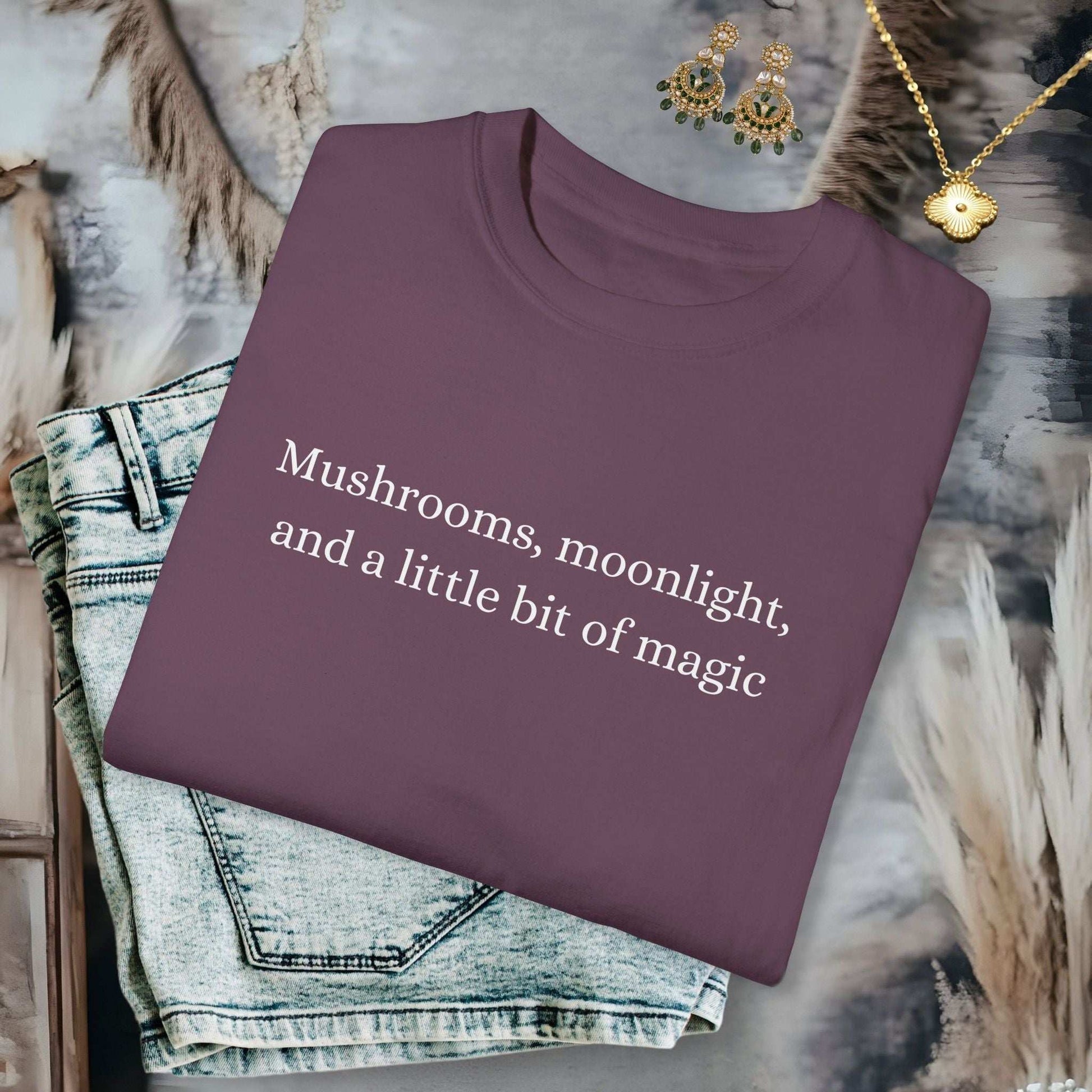 Mushrooms Moonlight T-Shirt - Fairy Dust Tee Shop