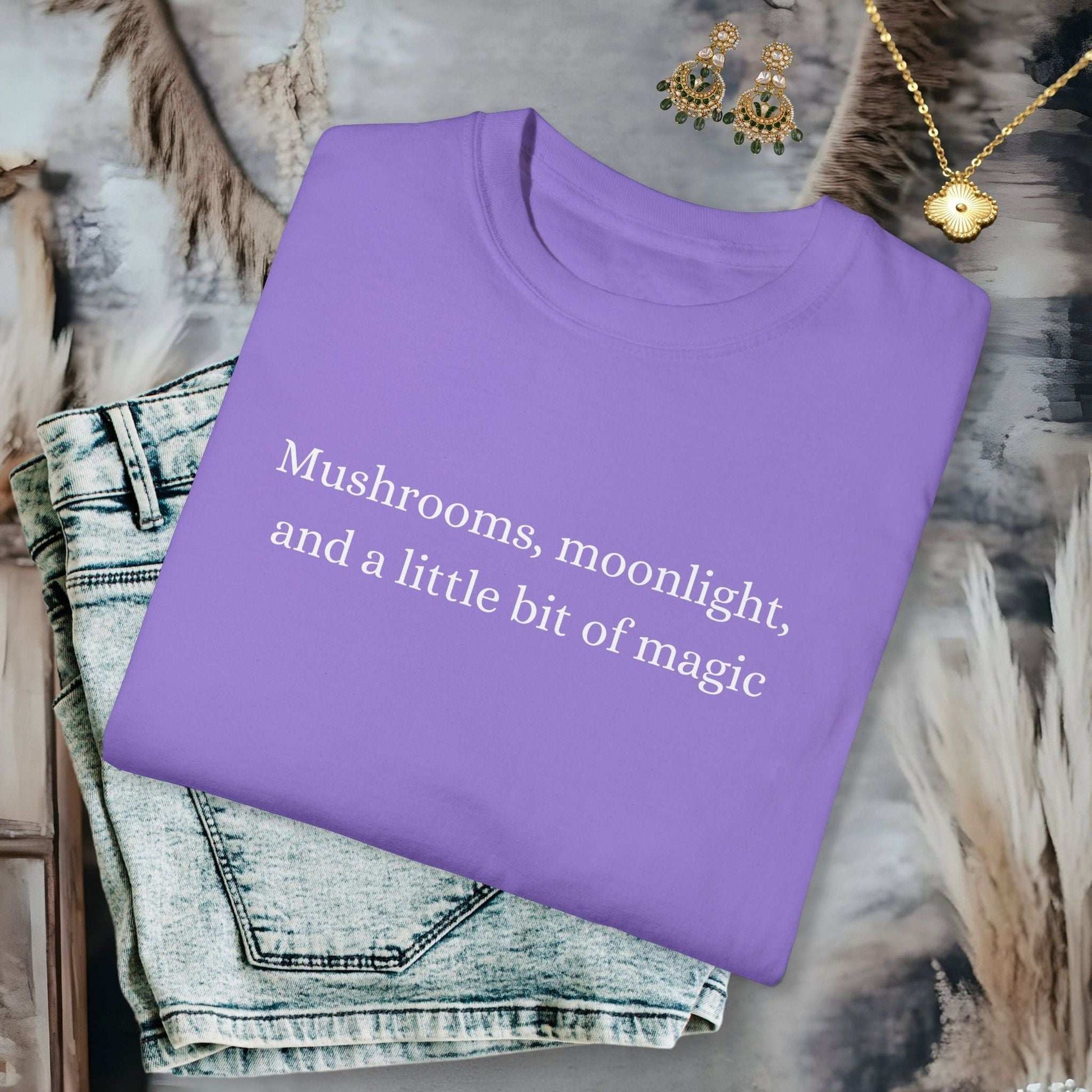 Mushrooms Moonlight T-Shirt - Fairy Dust Tee Shop