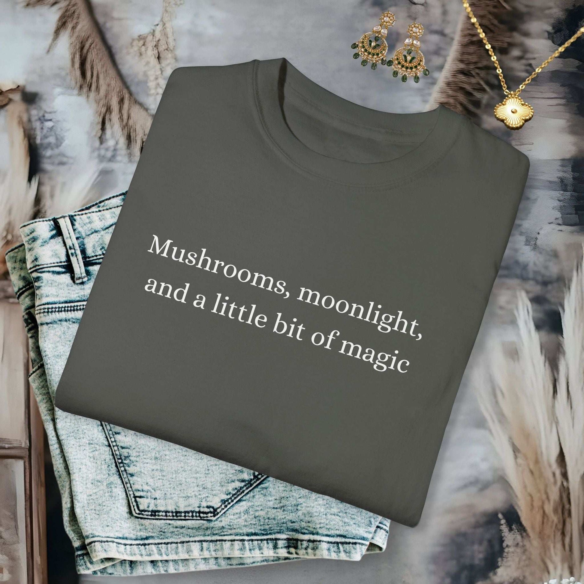 Mushrooms Moonlight T-Shirt - Fairy Dust Tee Shop