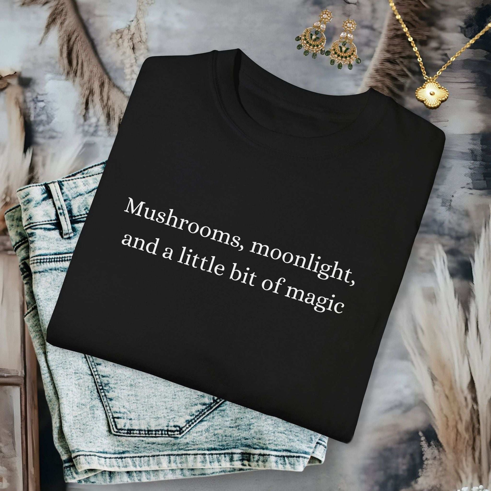 Mushrooms Moonlight T-Shirt - Fairy Dust Tee Shop