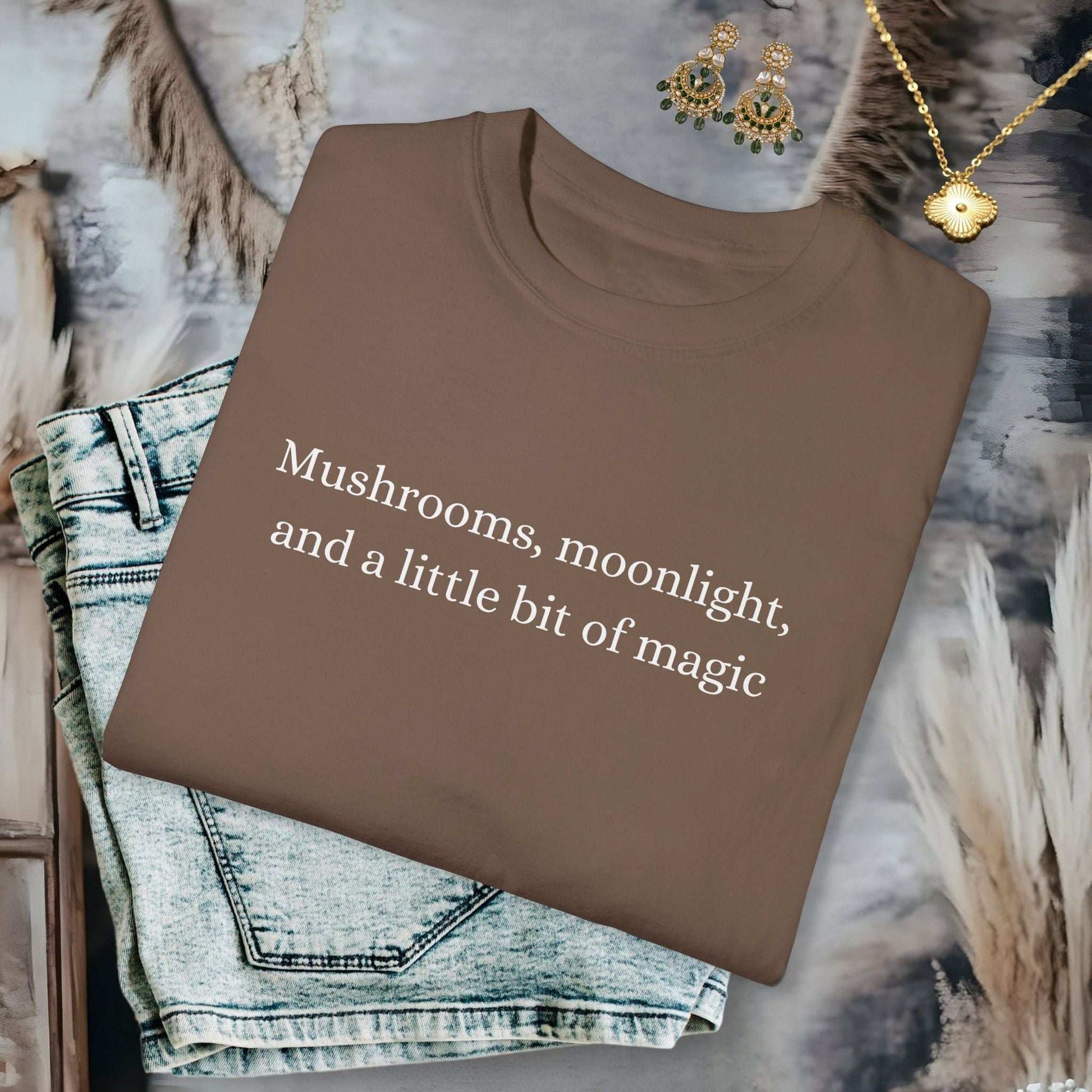 Mushrooms Moonlight T-Shirt - Fairy Dust Tee Shop