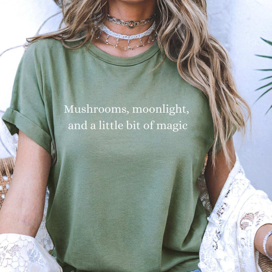 Mushrooms Moonlight T-Shirt - Fairy Dust Tee Shop