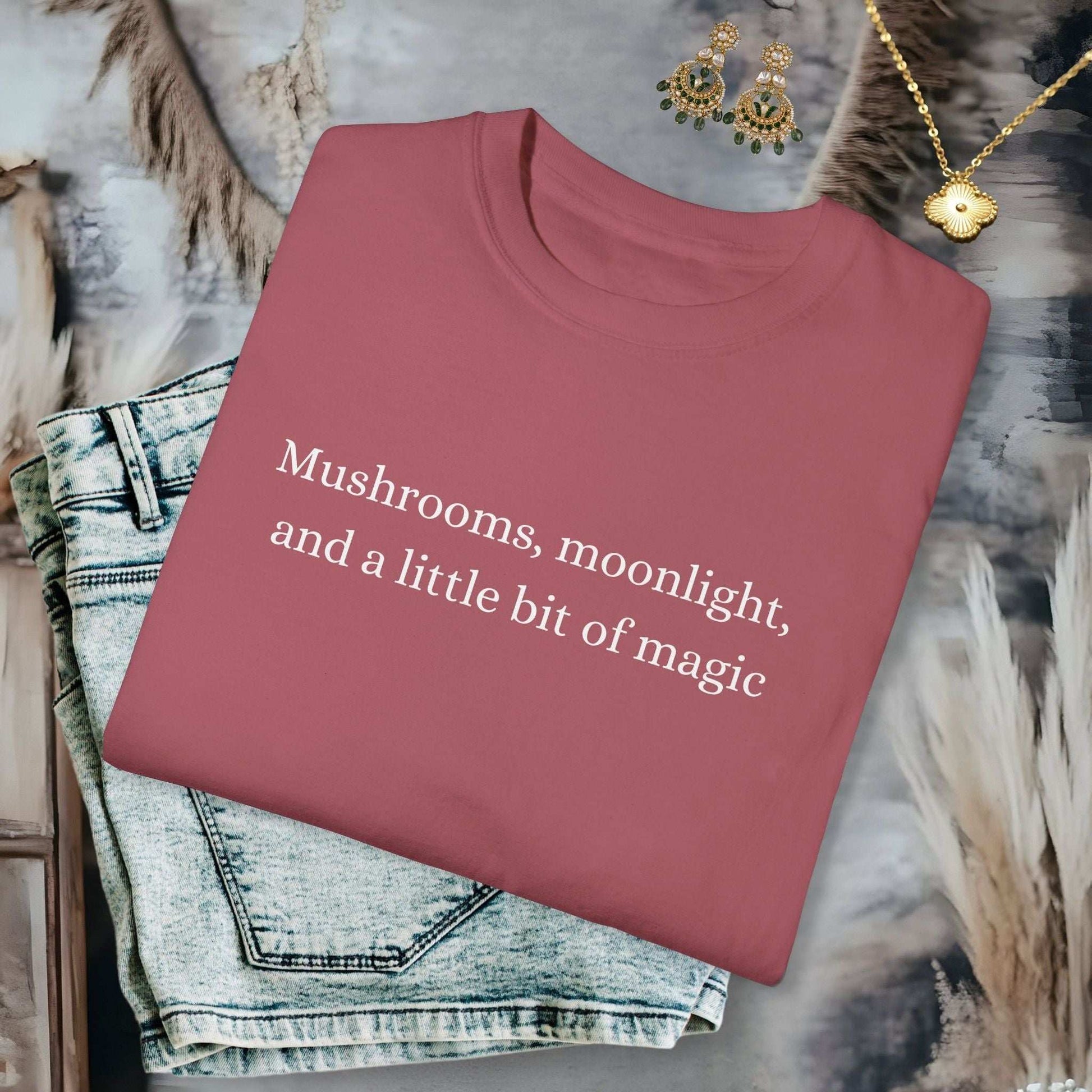 Mushrooms Moonlight T-Shirt - Fairy Dust Tee Shop