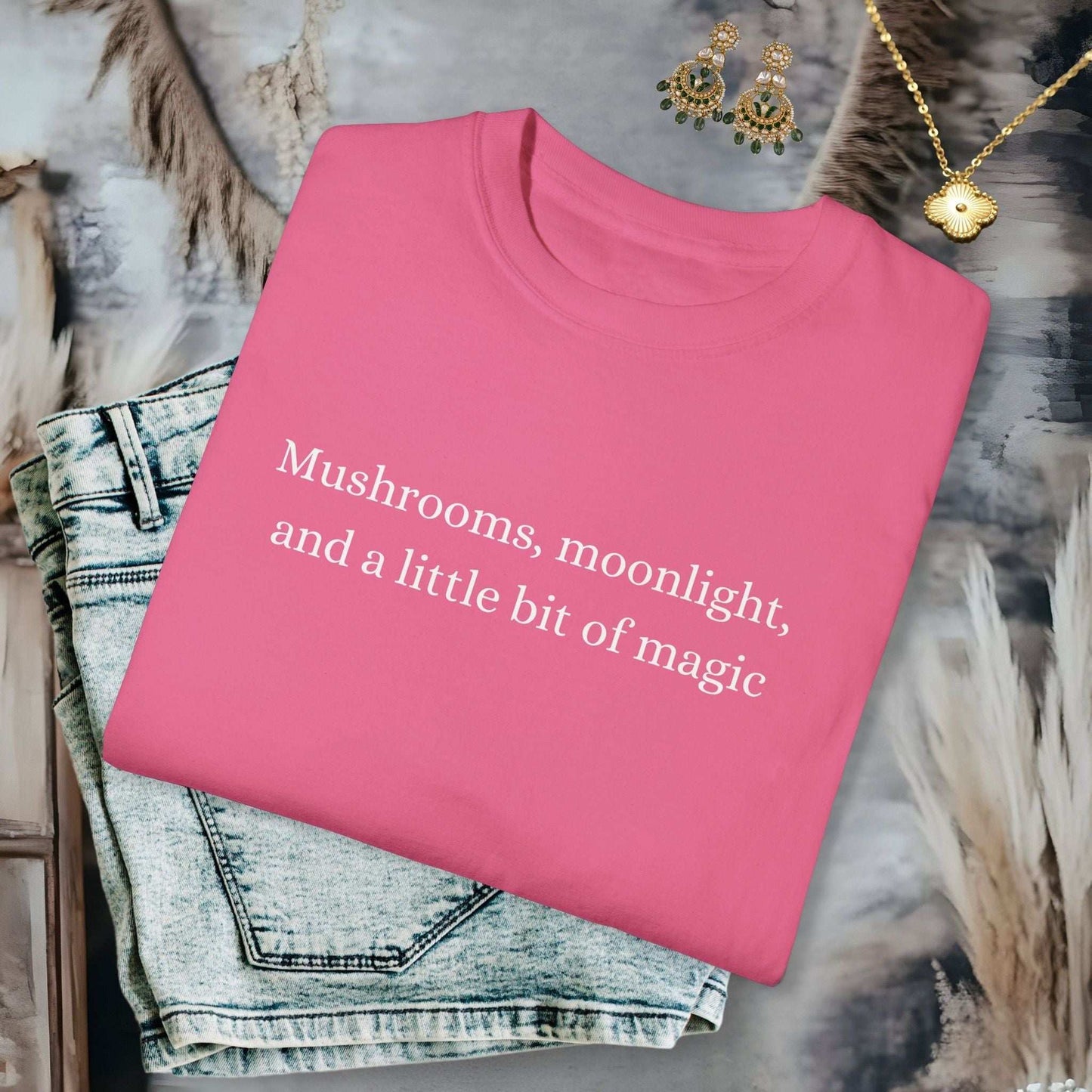 Mushrooms Moonlight T-Shirt - Fairy Dust Tee Shop
