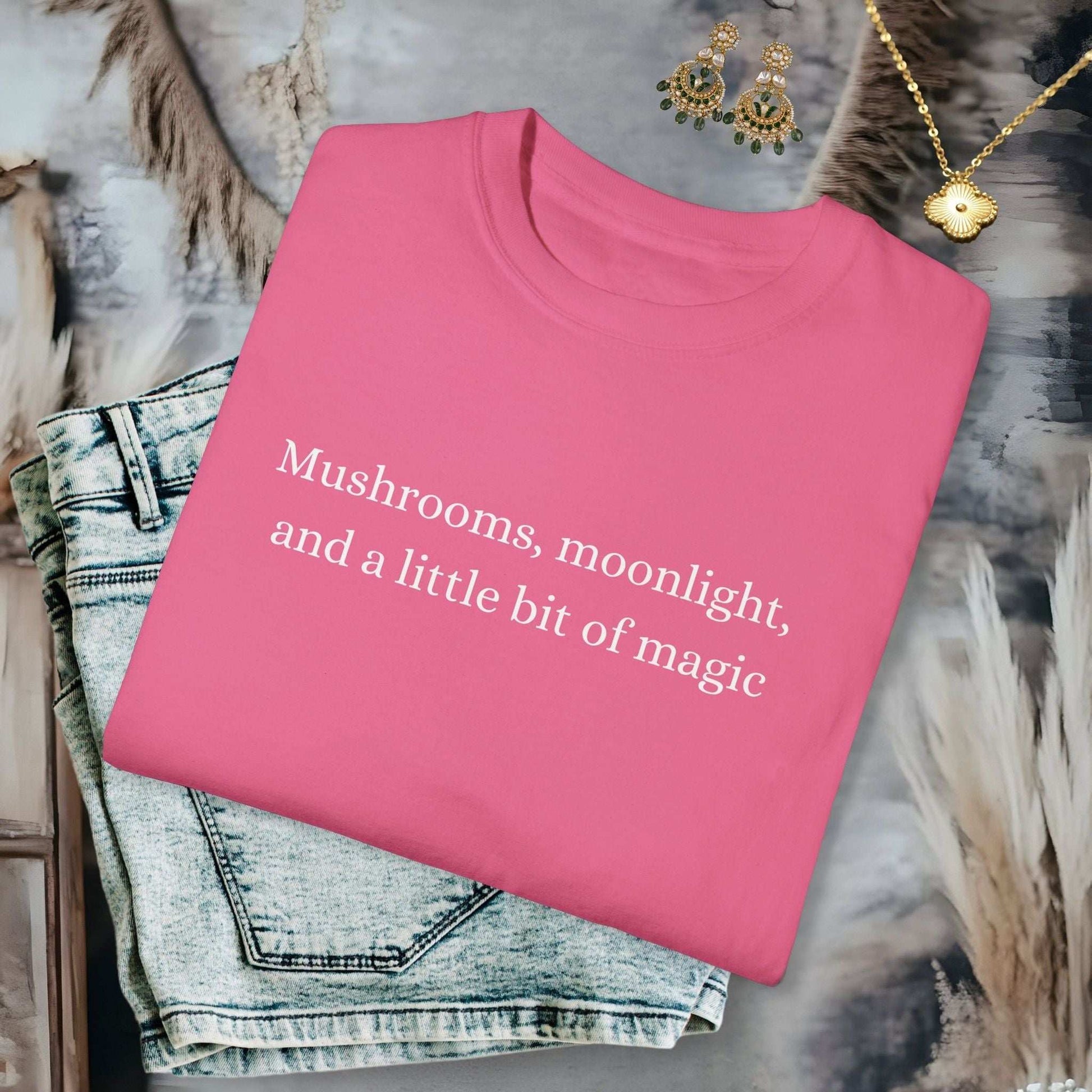 Mushrooms Moonlight T-Shirt - Fairy Dust Tee Shop