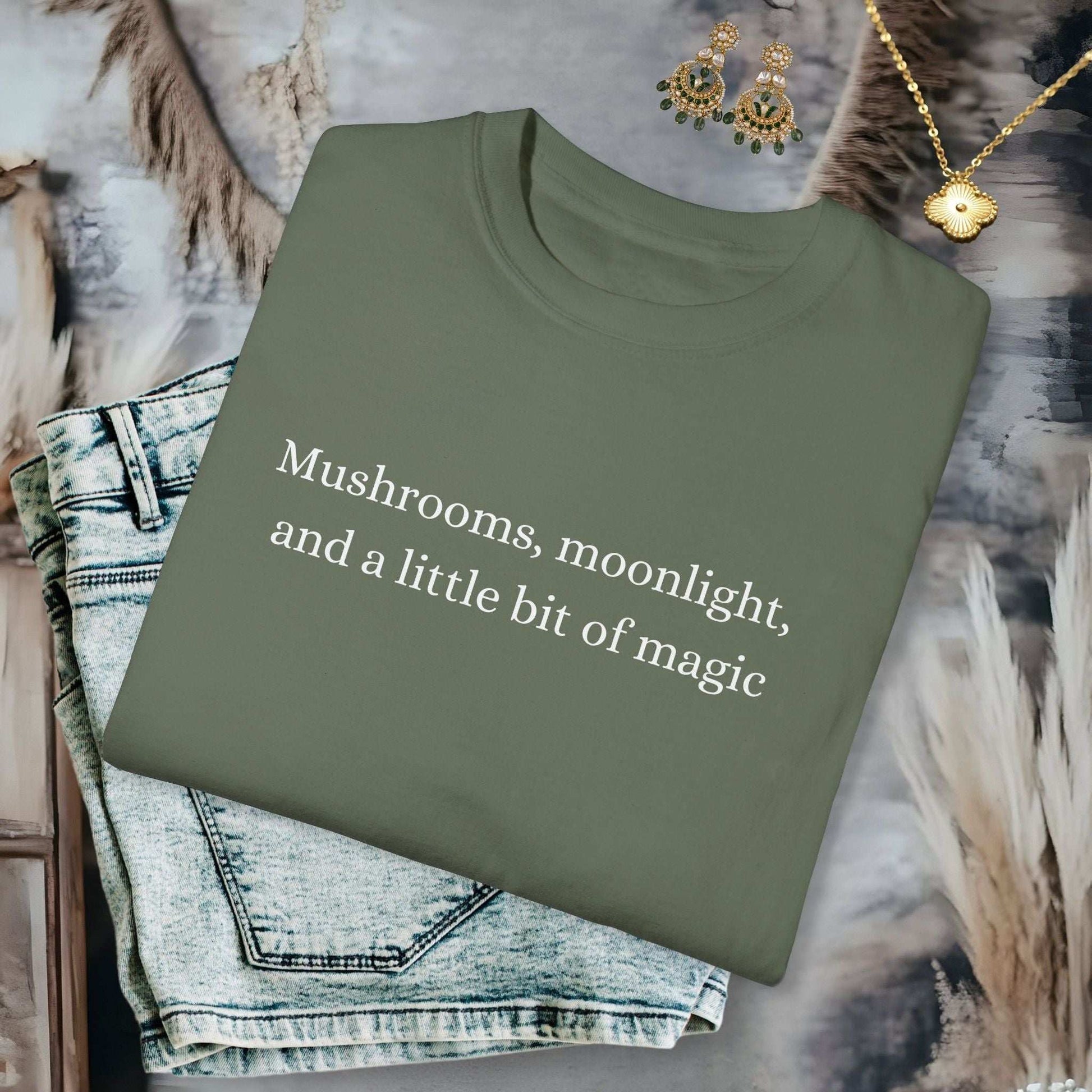 Mushrooms Moonlight T-Shirt - Fairy Dust Tee Shop
