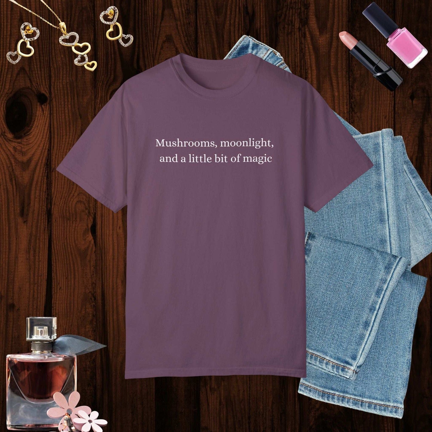 Mushrooms Moonlight T-Shirt - Fairy Dust Tee Shop