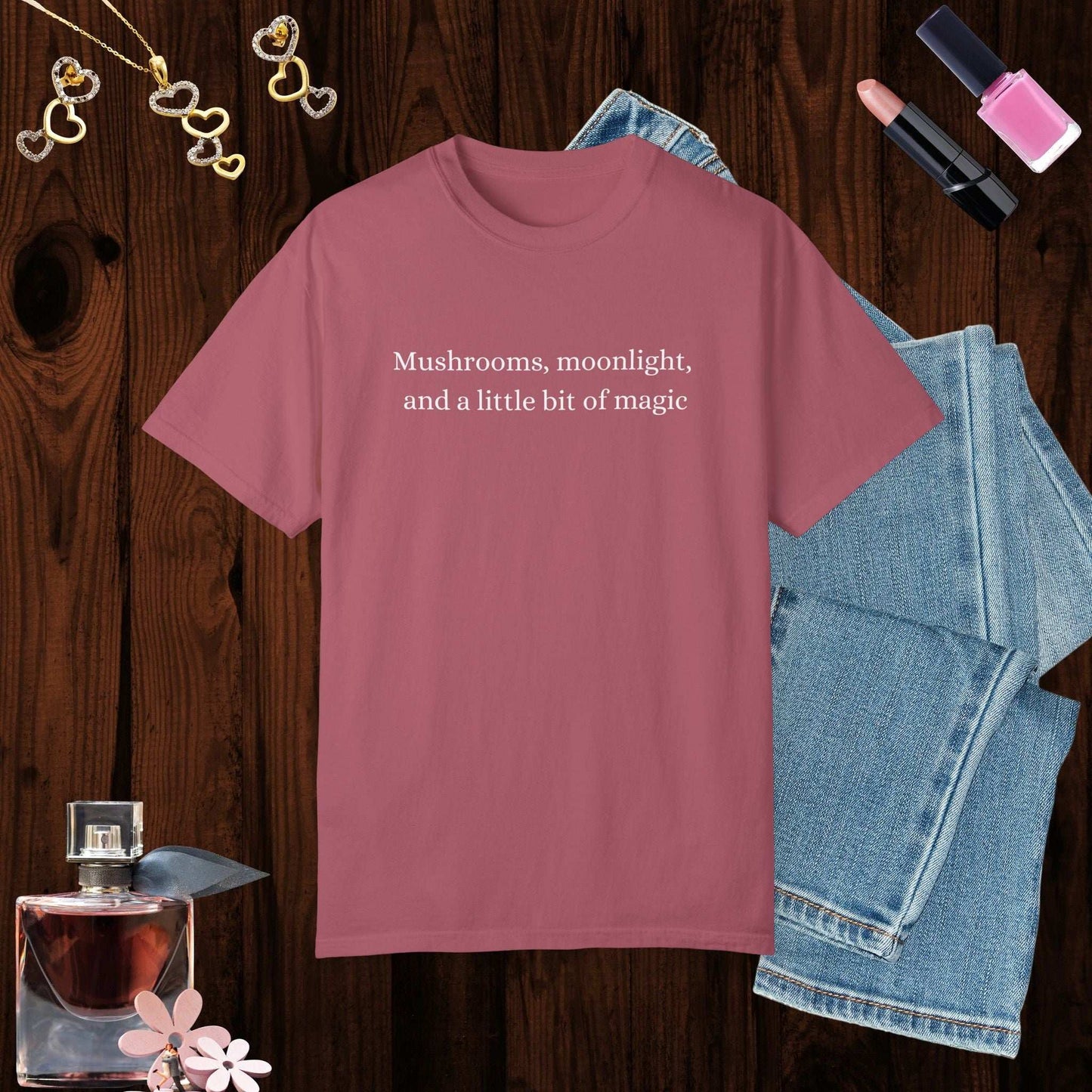 Mushrooms Moonlight T-Shirt - Fairy Dust Tee Shop