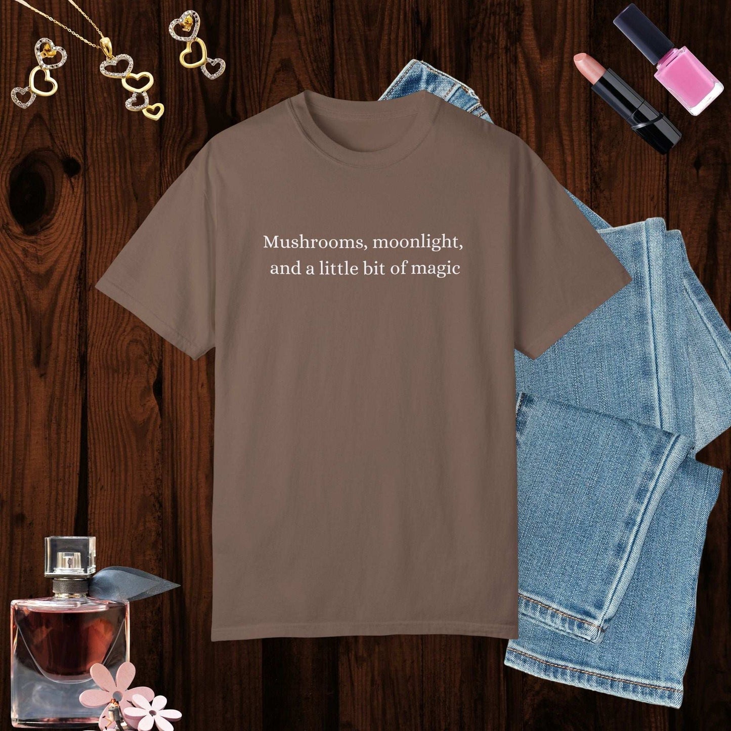 Mushrooms Moonlight T-Shirt - Fairy Dust Tee Shop