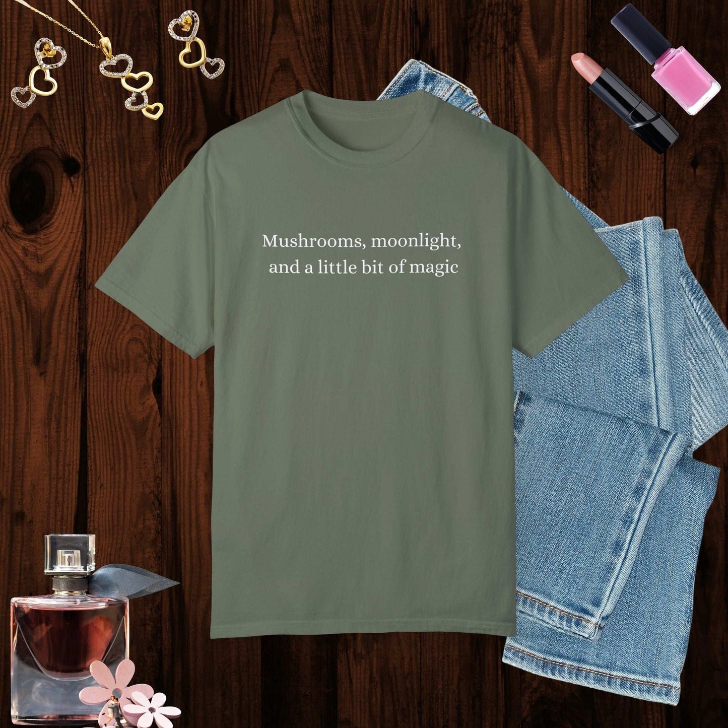 Mushrooms Moonlight T-Shirt - Fairy Dust Tee Shop
