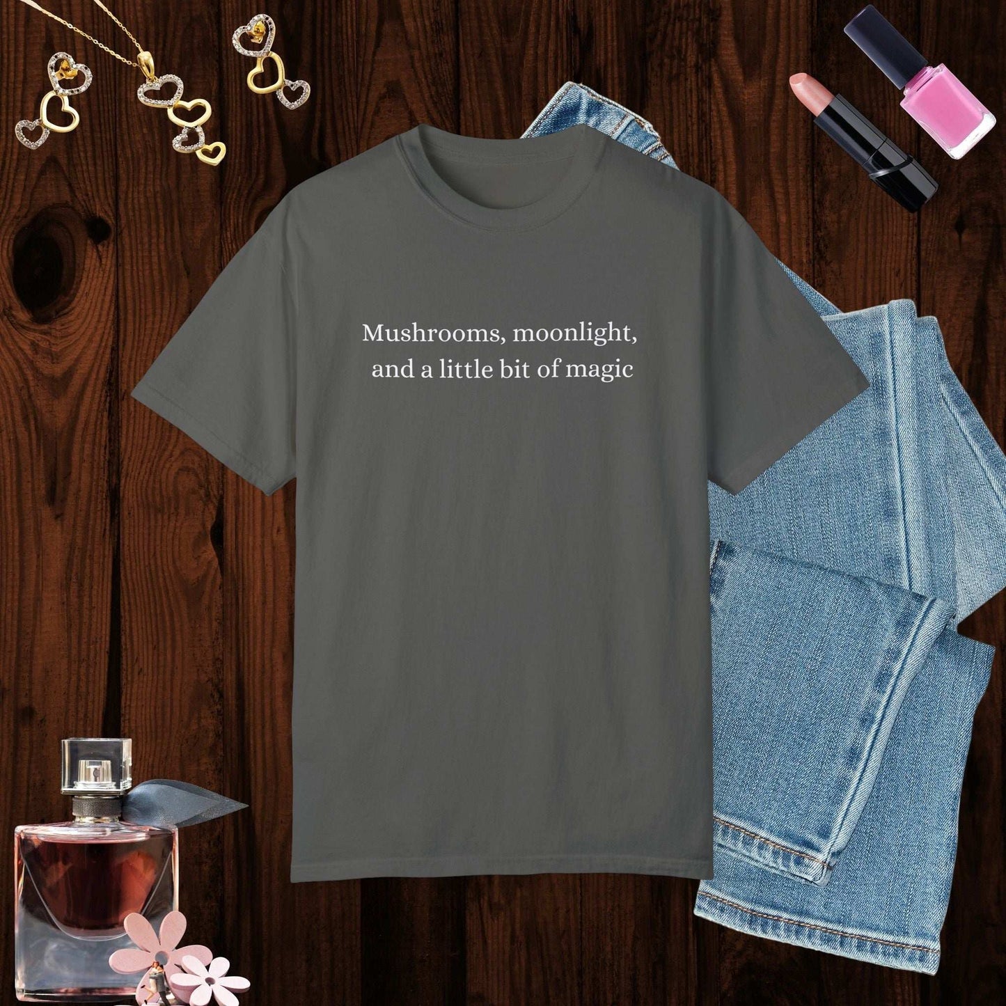 Mushrooms Moonlight T-Shirt - Fairy Dust Tee Shop