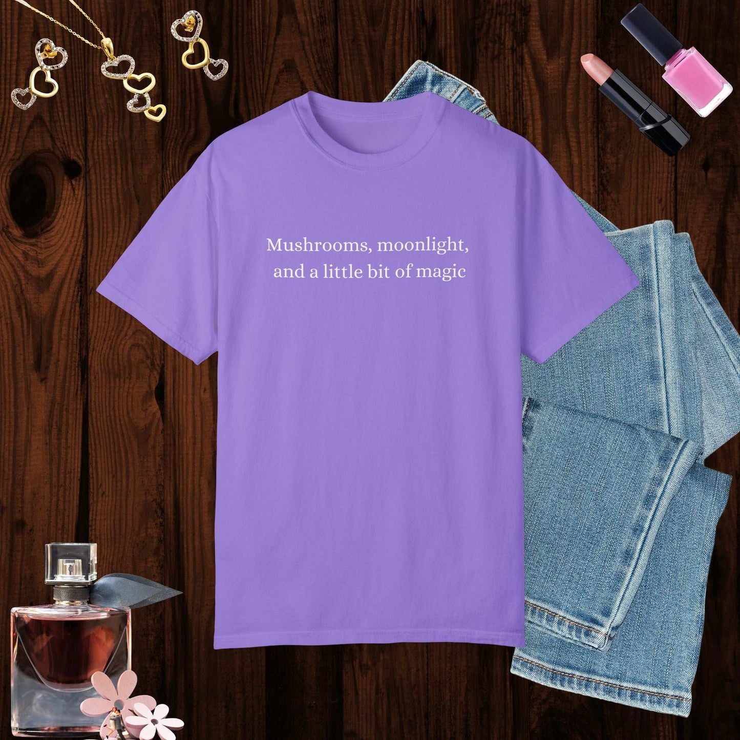 Mushrooms Moonlight T-Shirt - Fairy Dust Tee Shop
