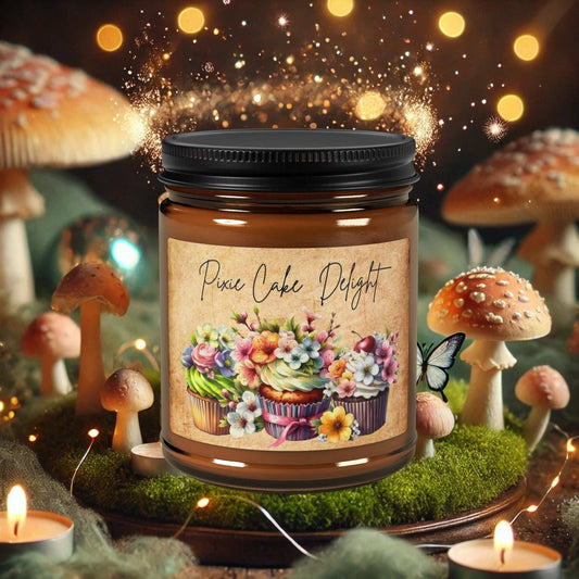 Pixie Cake Delights 9oz Candle - Fairy Dust Tee Shop