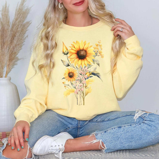 Sunflower Beauty Sweatshirt - Fairy Dust Tee Shop