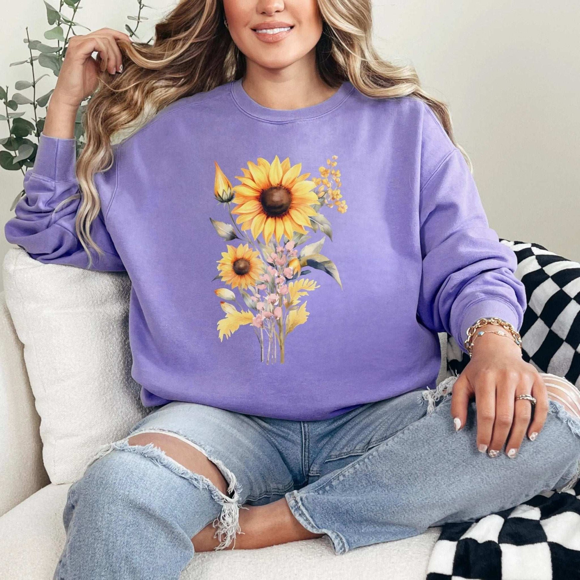 Sunflower Beauty Sweatshirt - Fairy Dust Tee Shop