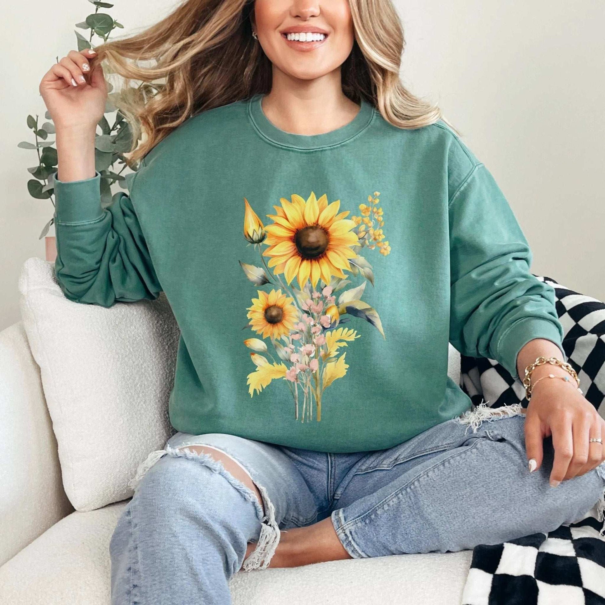 Sunflower Beauty Sweatshirt - Fairy Dust Tee Shop