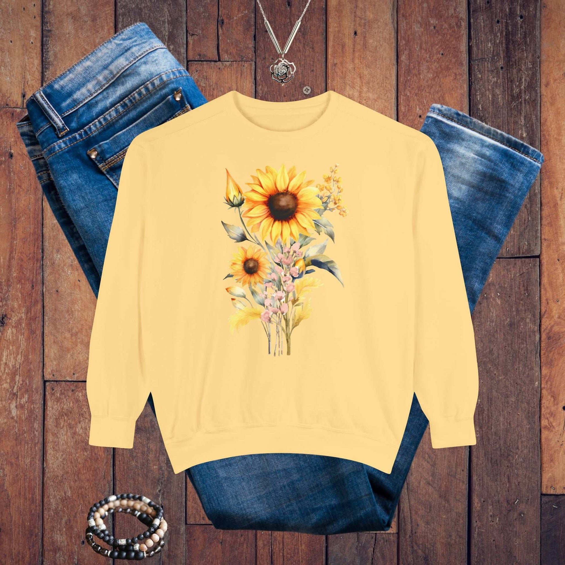 Sunflower Beauty Sweatshirt - Fairy Dust Tee Shop