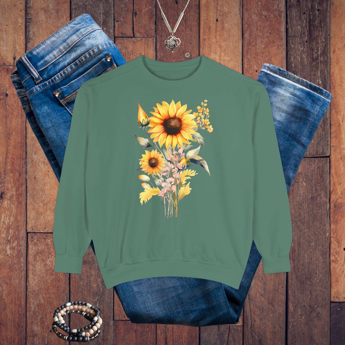 Sunflower Beauty Sweatshirt - Fairy Dust Tee Shop