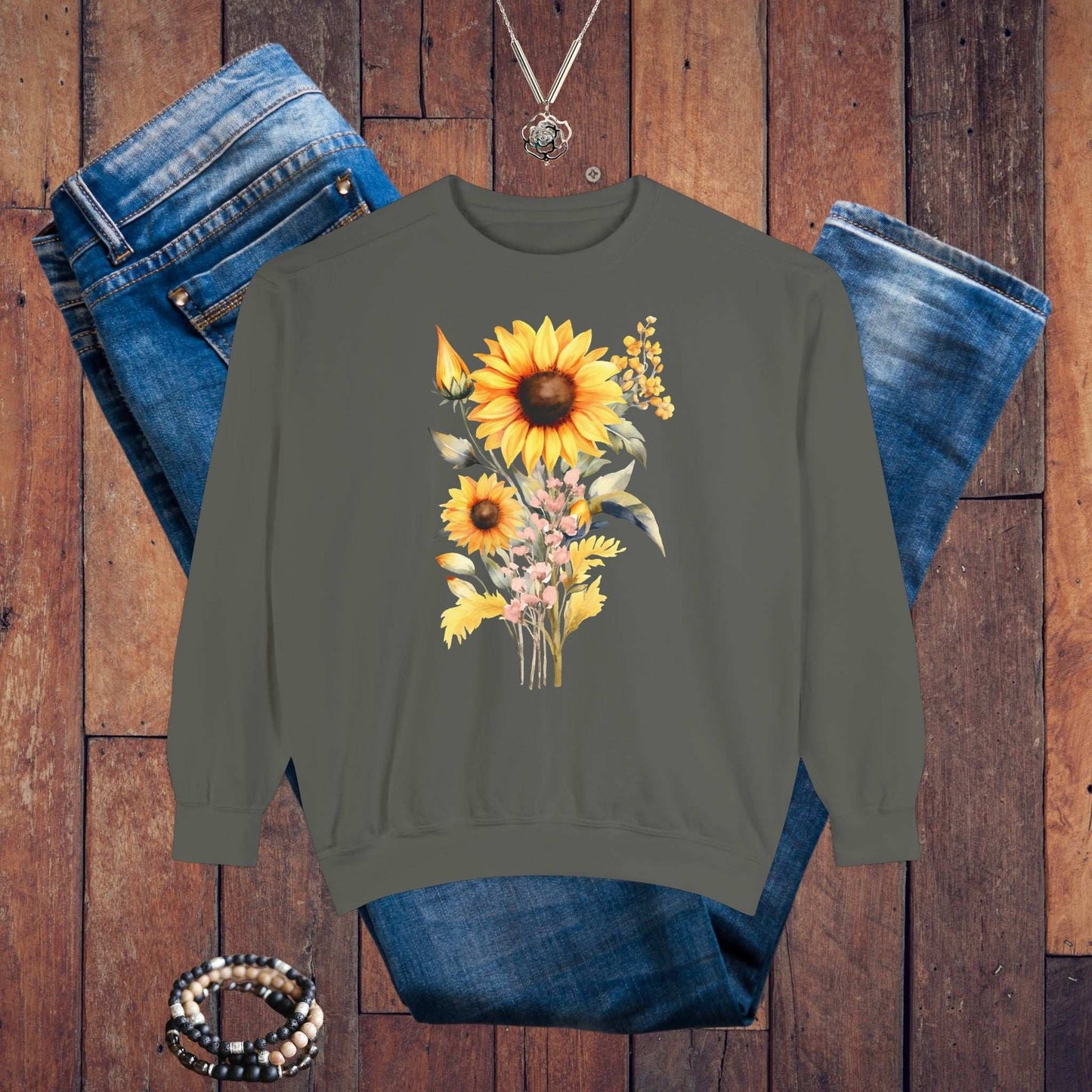 Sunflower Beauty Sweatshirt - Fairy Dust Tee Shop