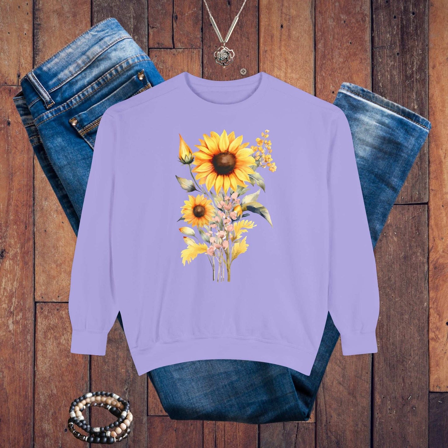 Sunflower Beauty Sweatshirt - Fairy Dust Tee Shop