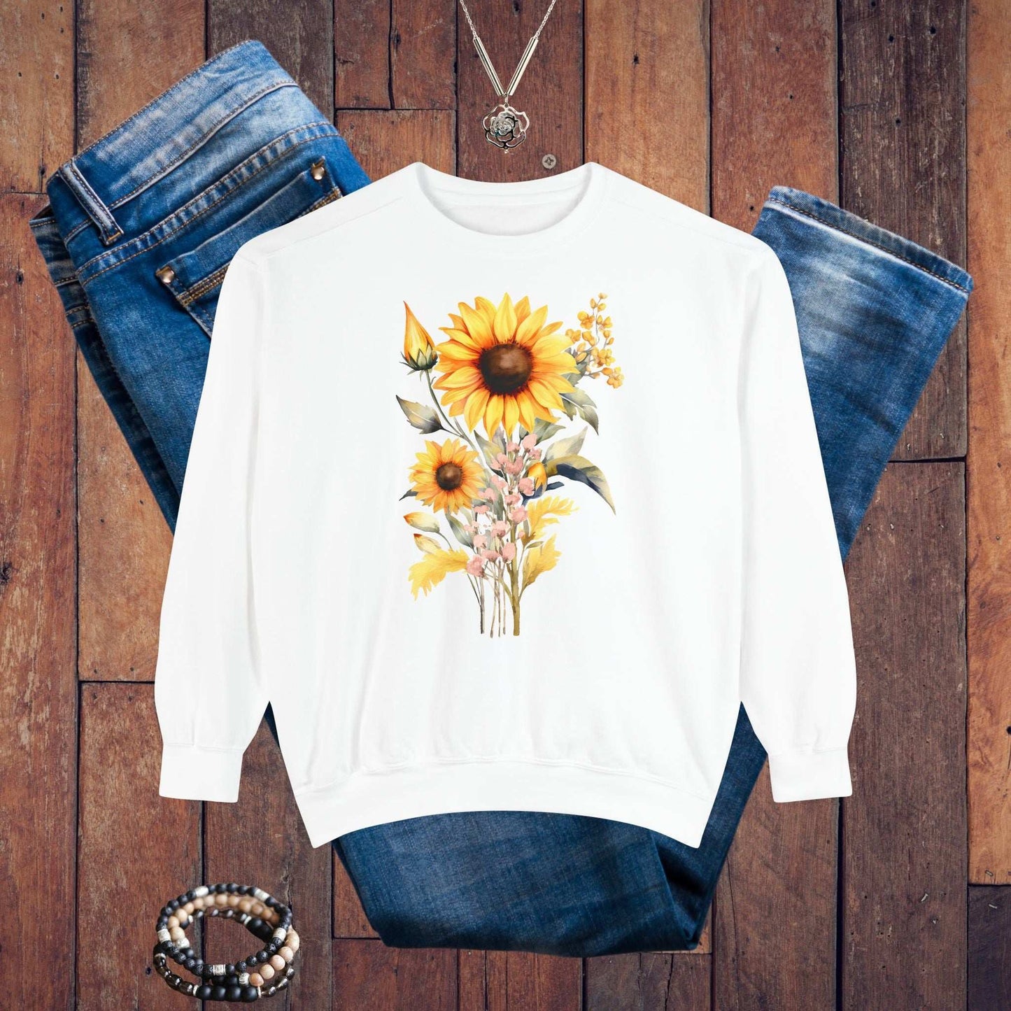 Sunflower Beauty Sweatshirt - Fairy Dust Tee Shop