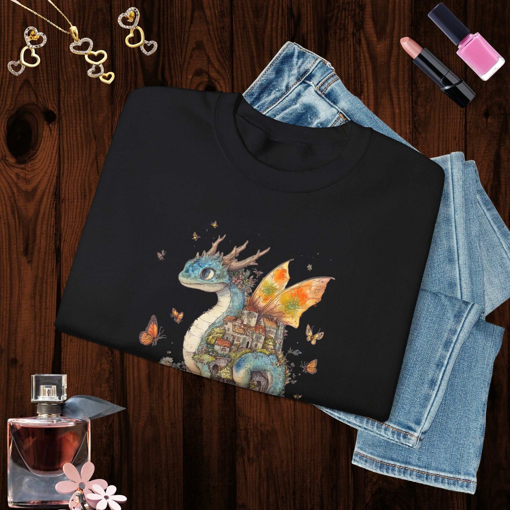 Whimsical Dragon Sweatshirt - Fairy Dust Tee Shop